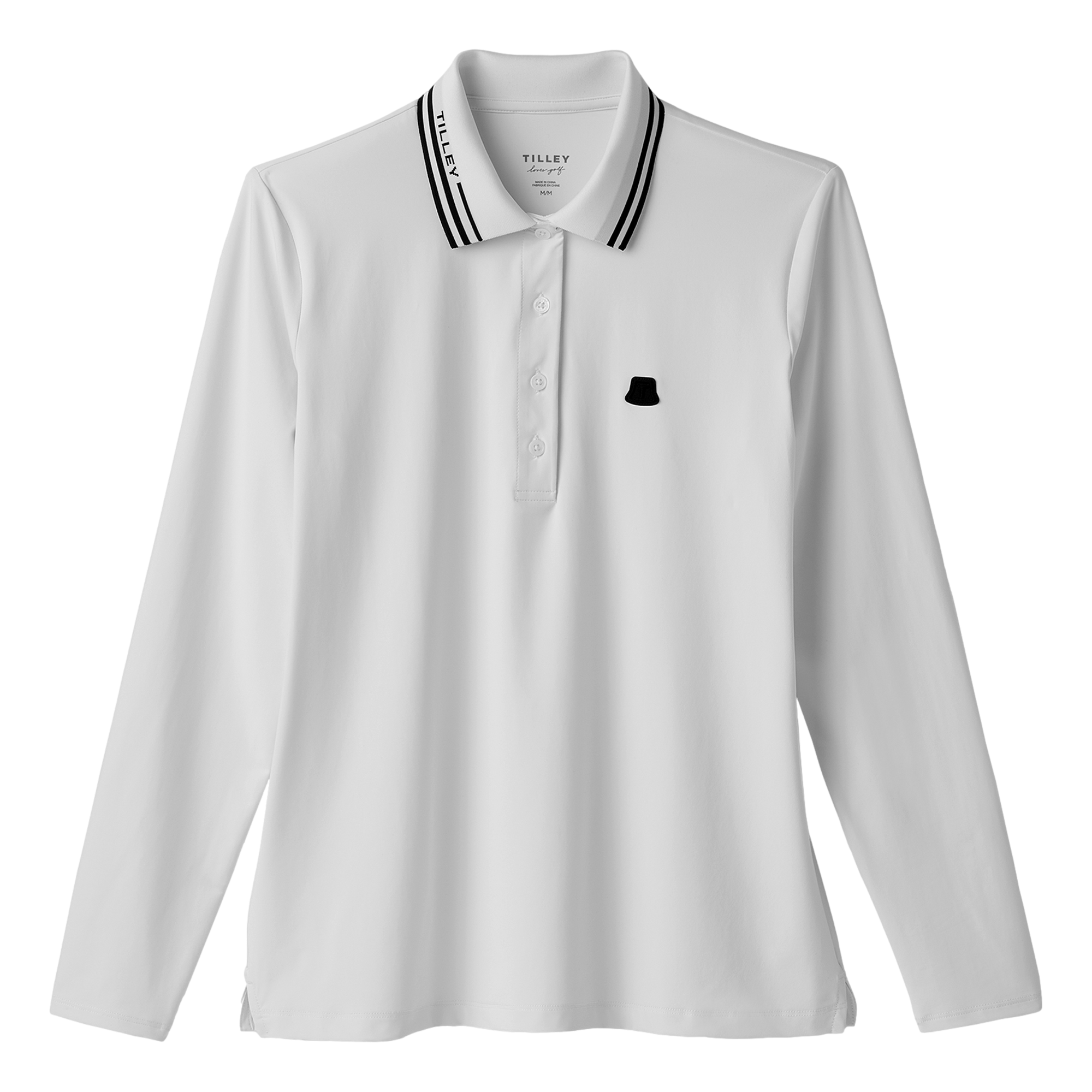 Solid Long Sleeve Polo Shirt