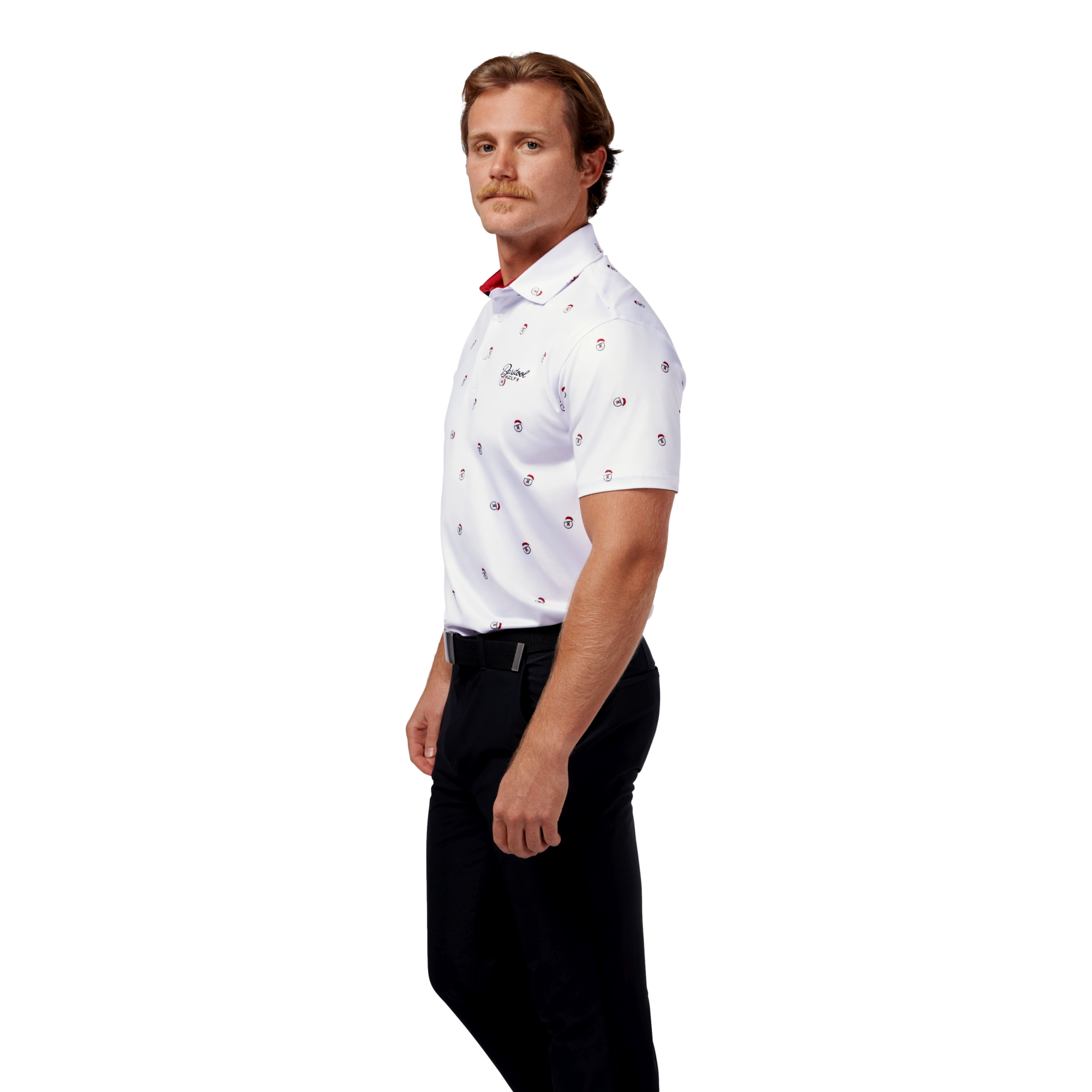 Printed Santa Head Polo