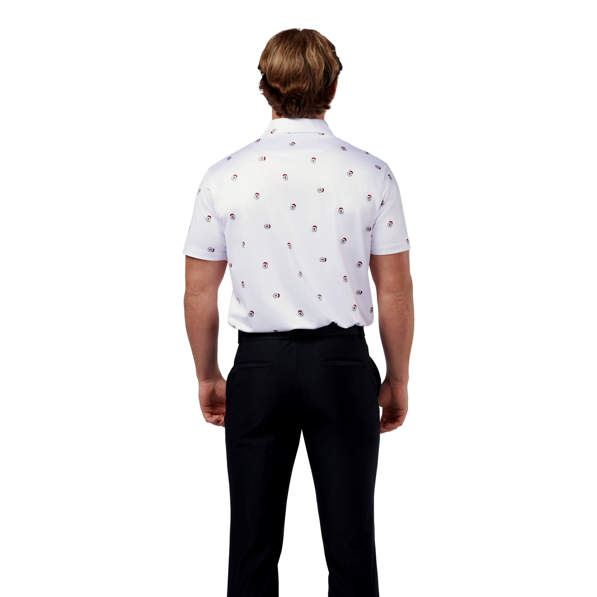 Printed Santa Head Polo