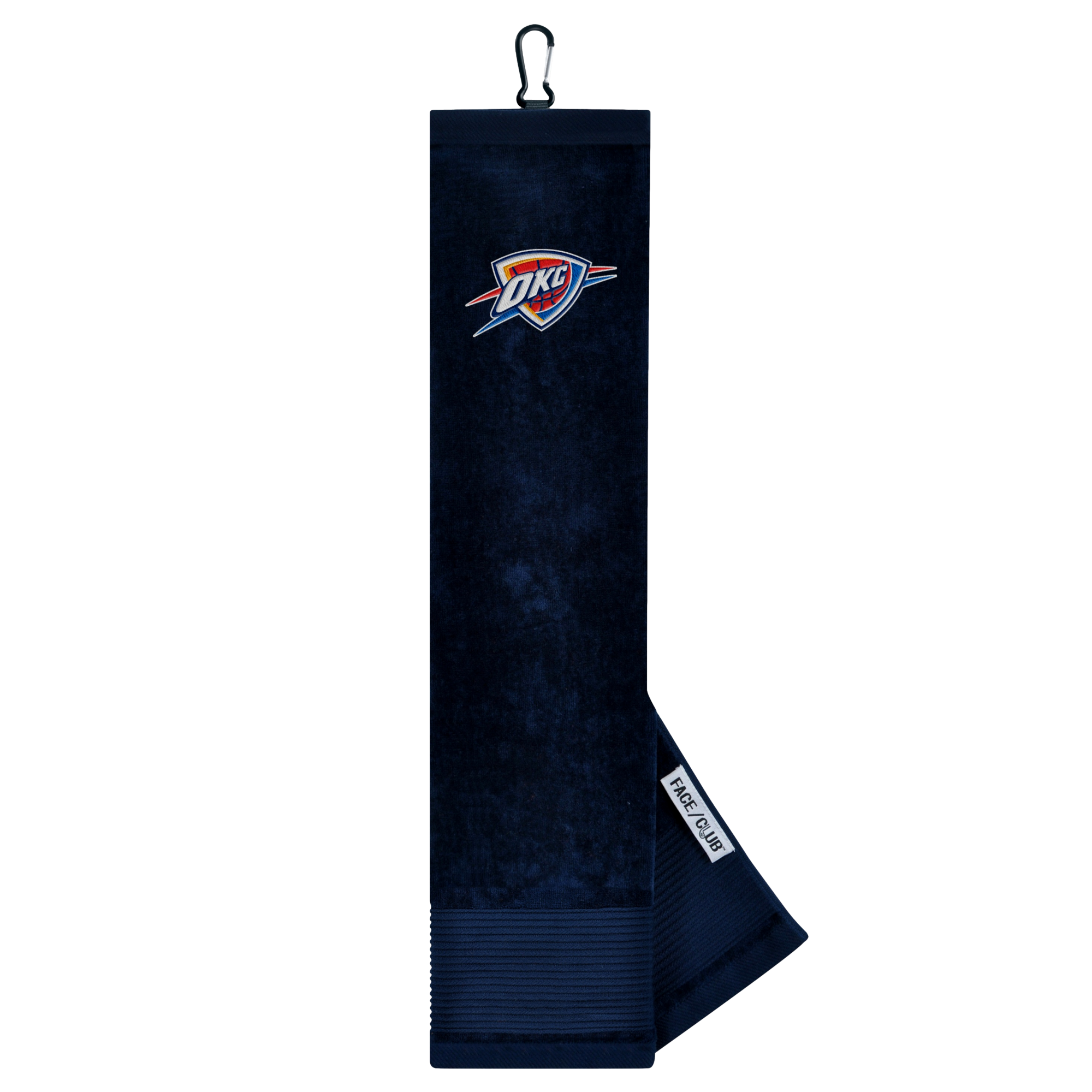 Oklahoma City Thunder Face/Club Tri-Fold Embroidered Towel