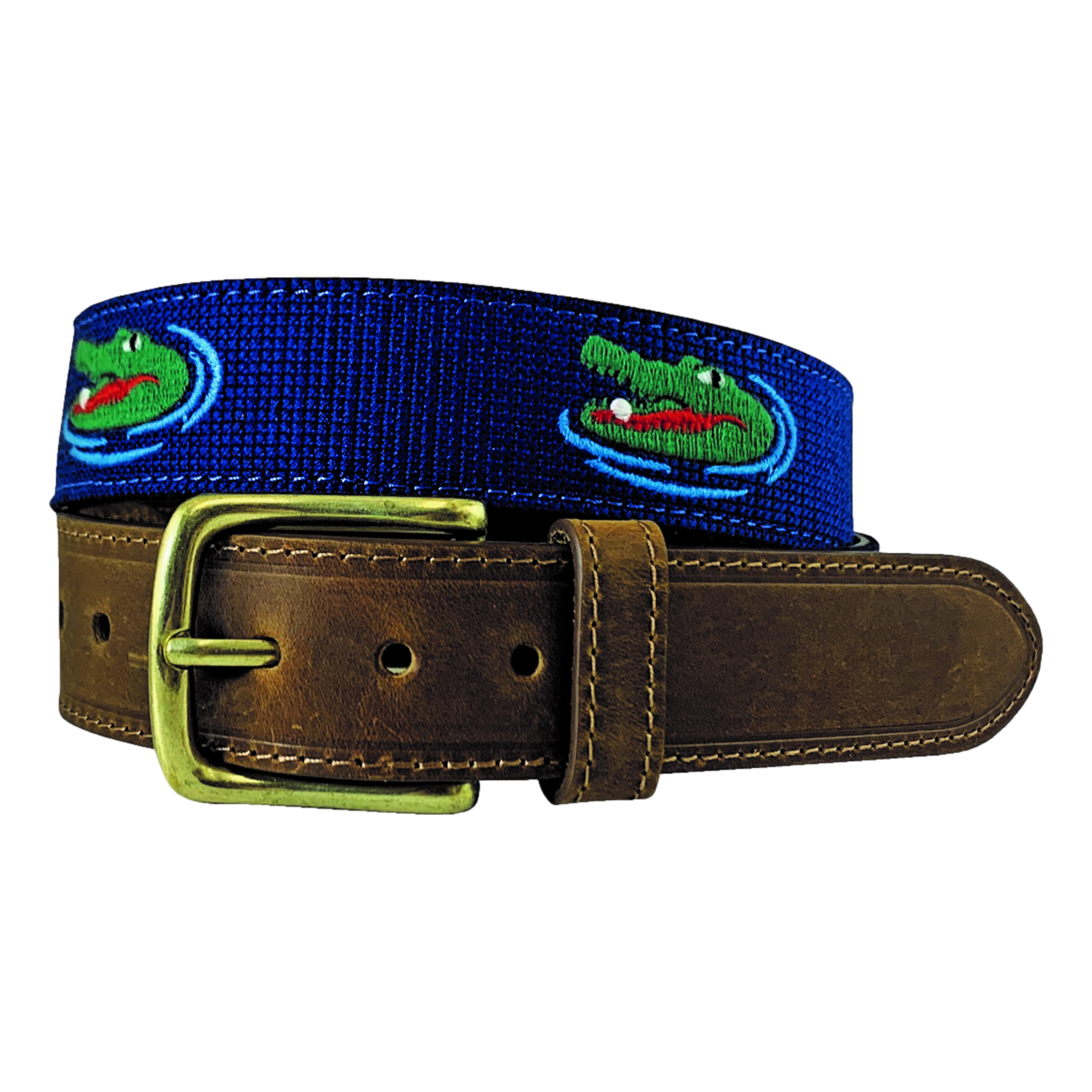 Gator With Ball In Mouth Needlepoint