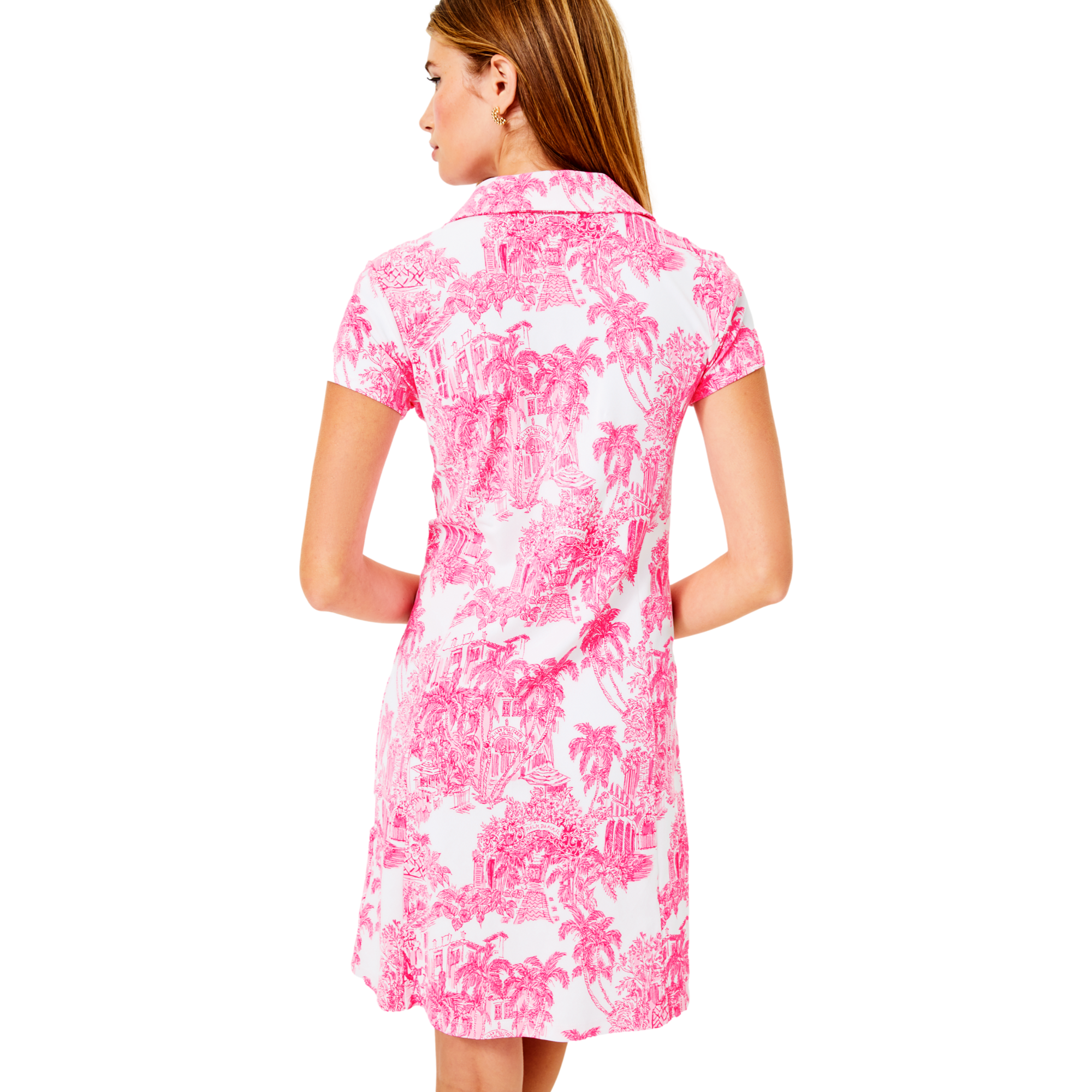 herlipto 【rose】Short Sleeve Polo Dress Short Sleeve Polo Dress（ワンピース）｜Her lip to（ハー