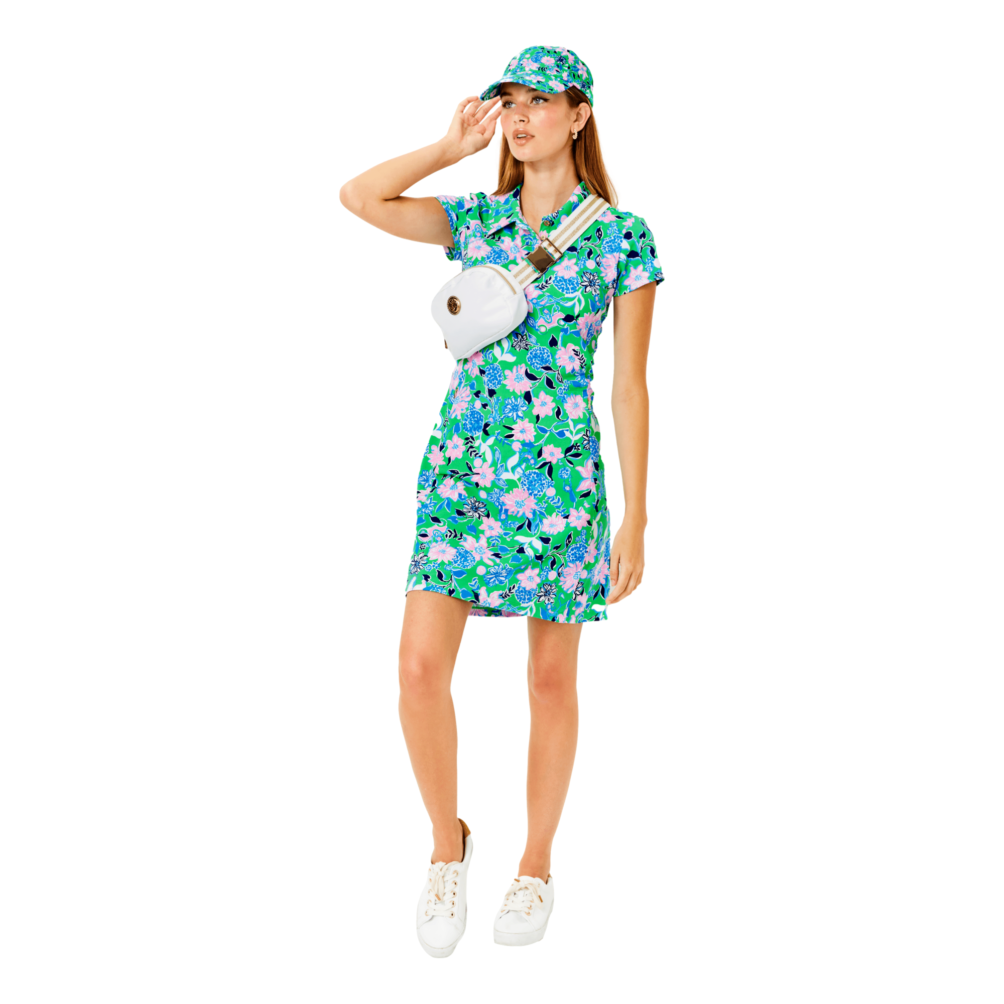 Frida Scallop Short Sleeve Polo Dress