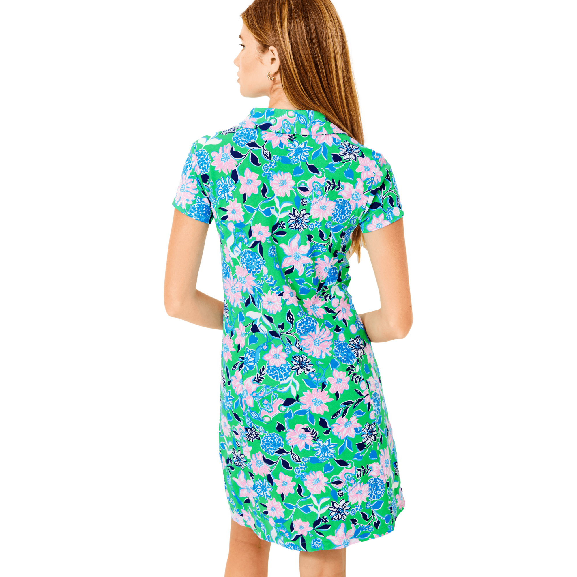 Frida Scallop Short Sleeve Polo Dress