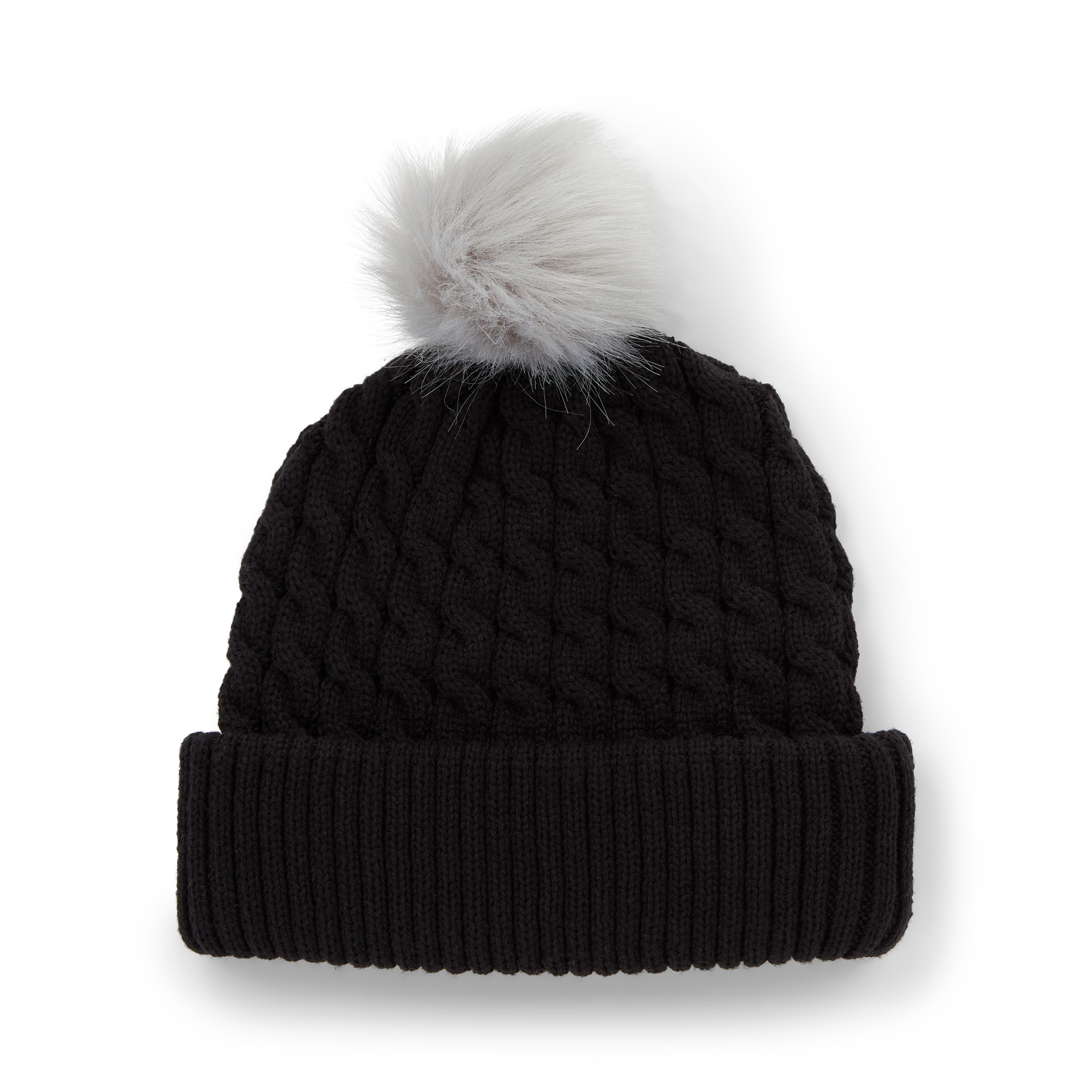 Cable Knit Pom Pom