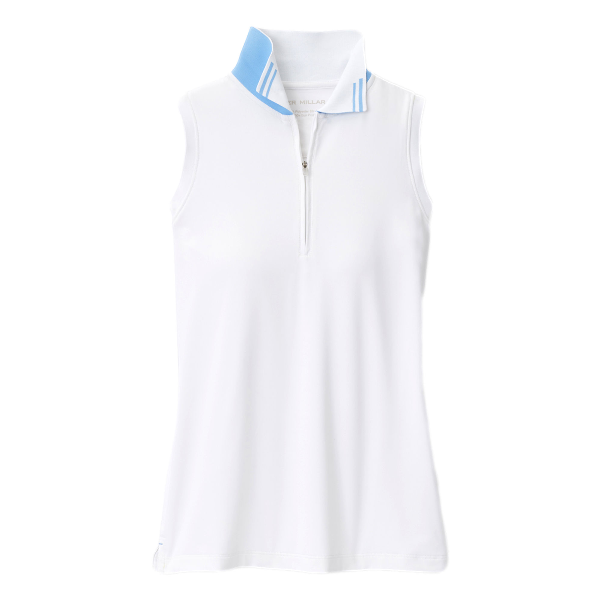 Chrissie Zip Neck Women's Sleeveless Golf Polo Shirt