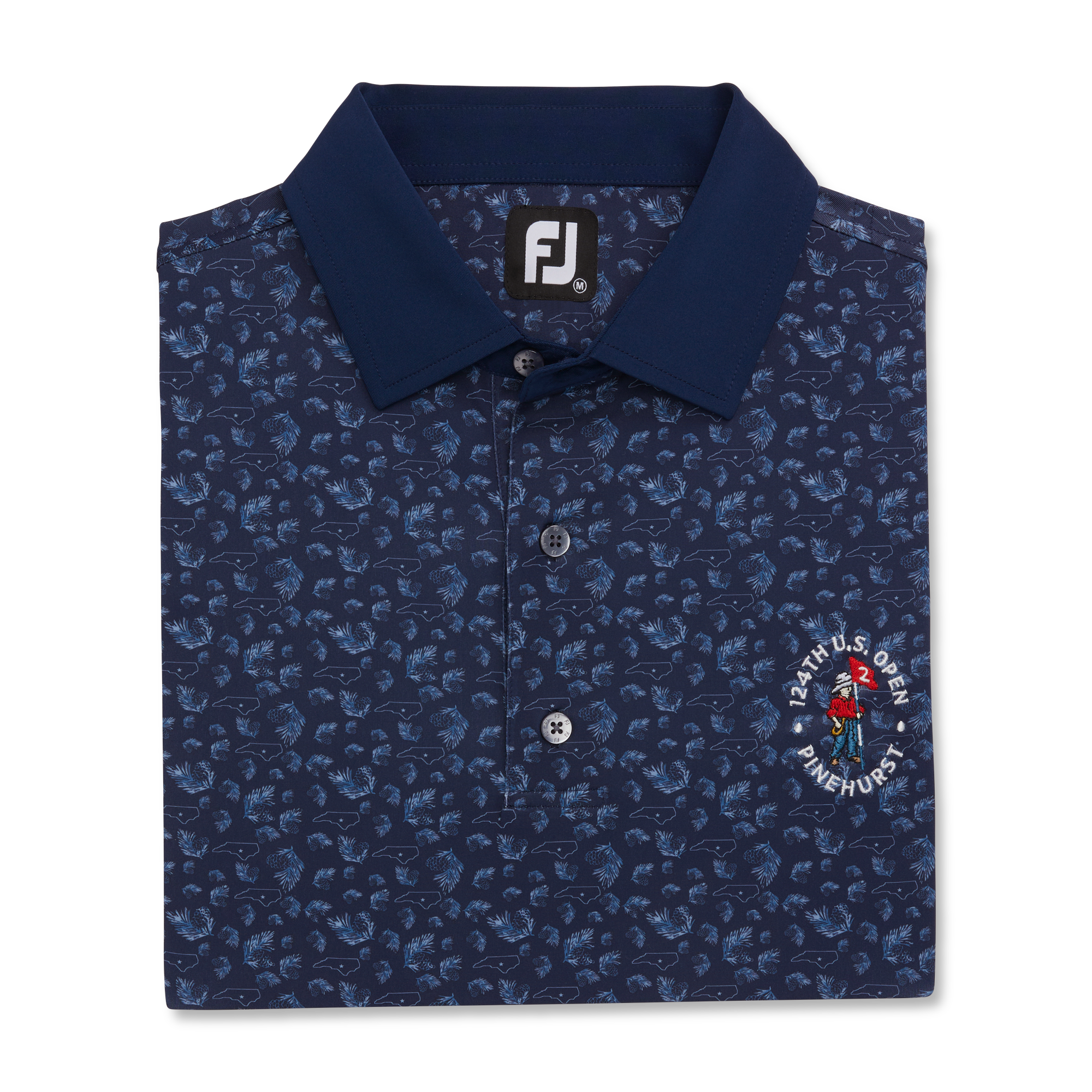 【レア】US全米オープンゴルフ2024年　公式TシャツLサイズPinehurst FootJoy 2024 U.S. Open Pinecone Print Lisle | PGA TOUR Superstore