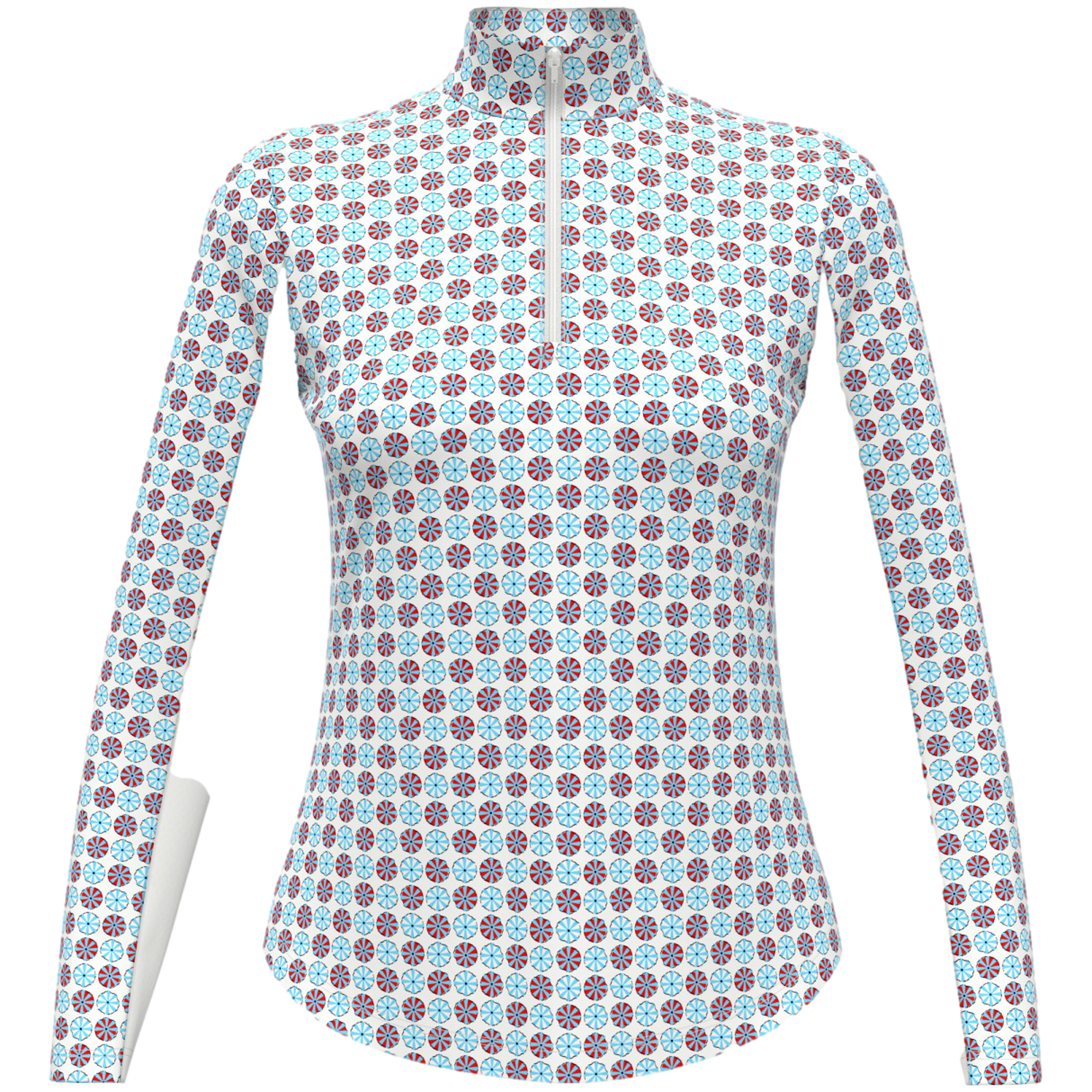 Beach Umbrella Sun Quarter Zip Pull Over