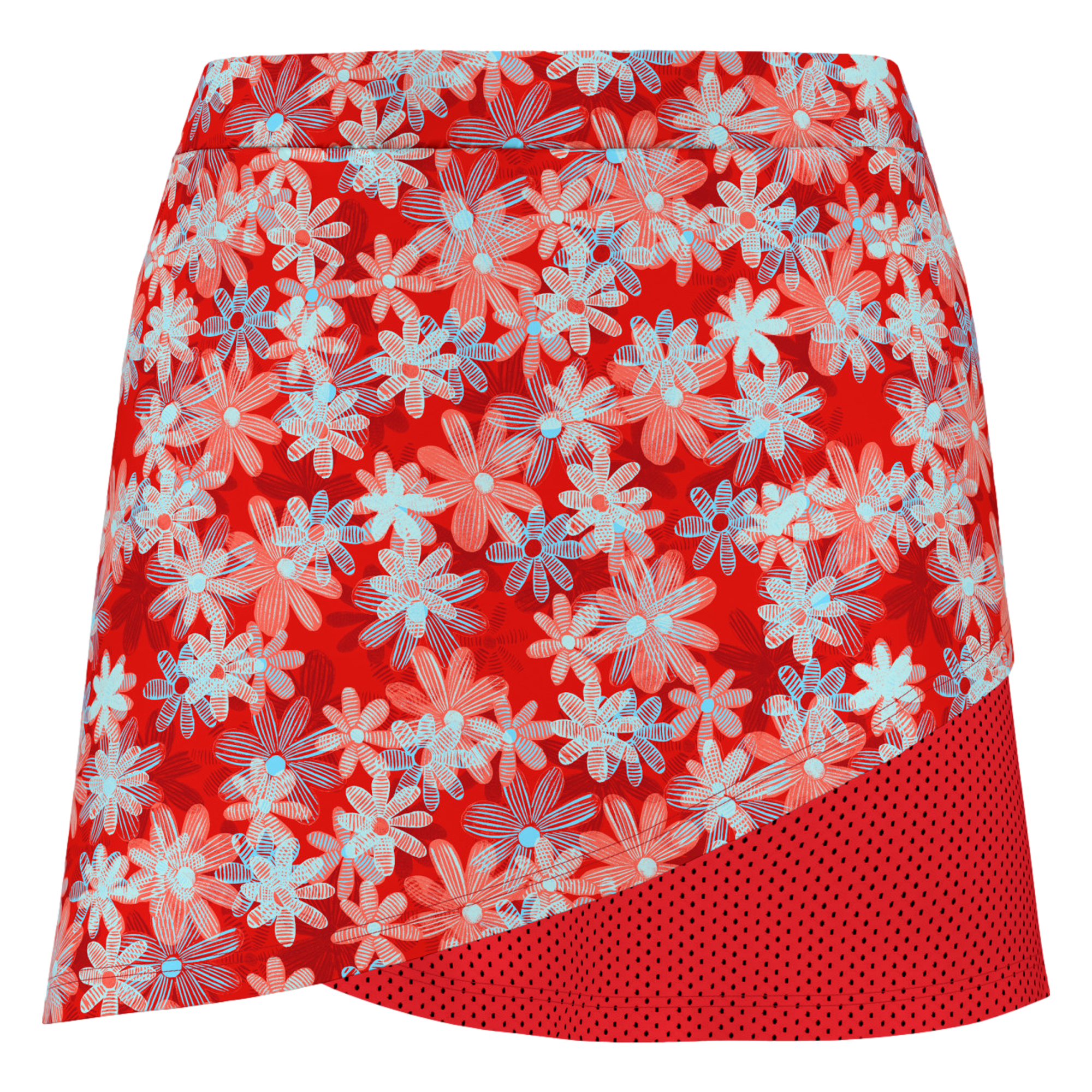 Playful Floral Print 16" Skort