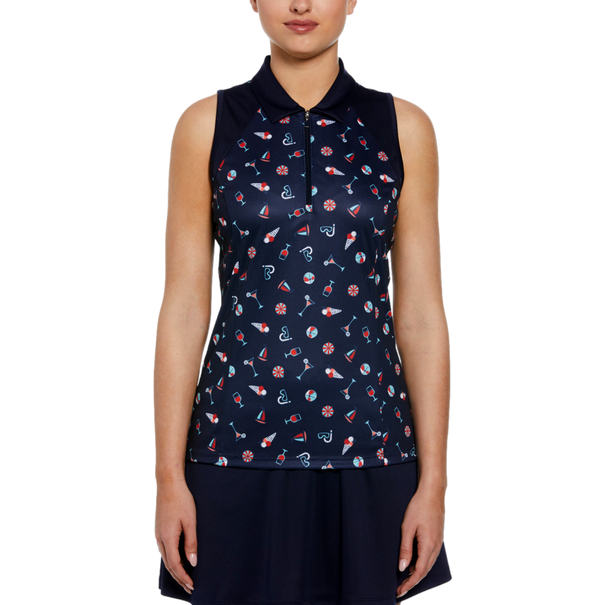 Summer Fun Sleeveless Polo Shirt