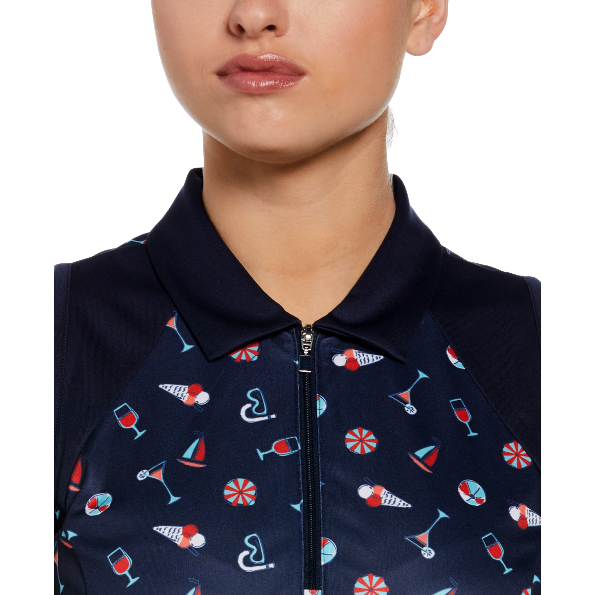 Summer Fun Sleeveless Polo Shirt