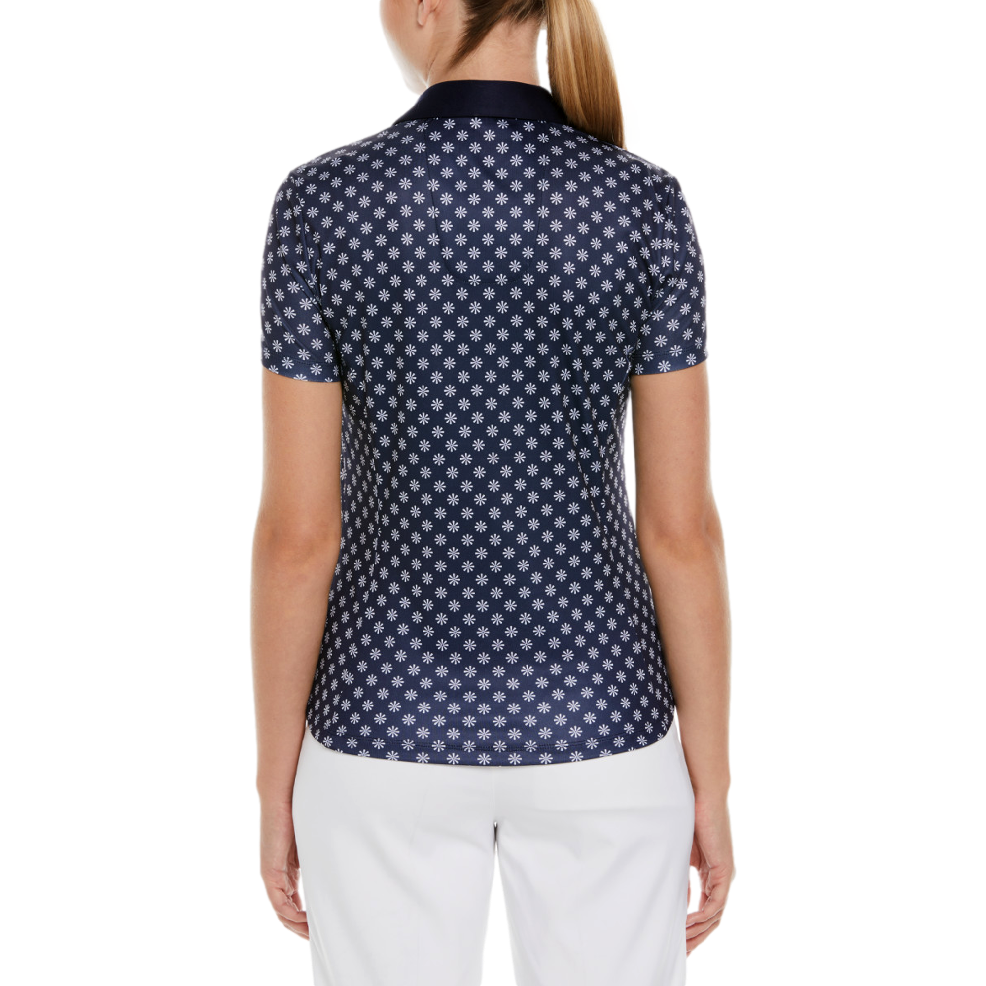 Daisy Printed Short Sleeve Polo Shirt