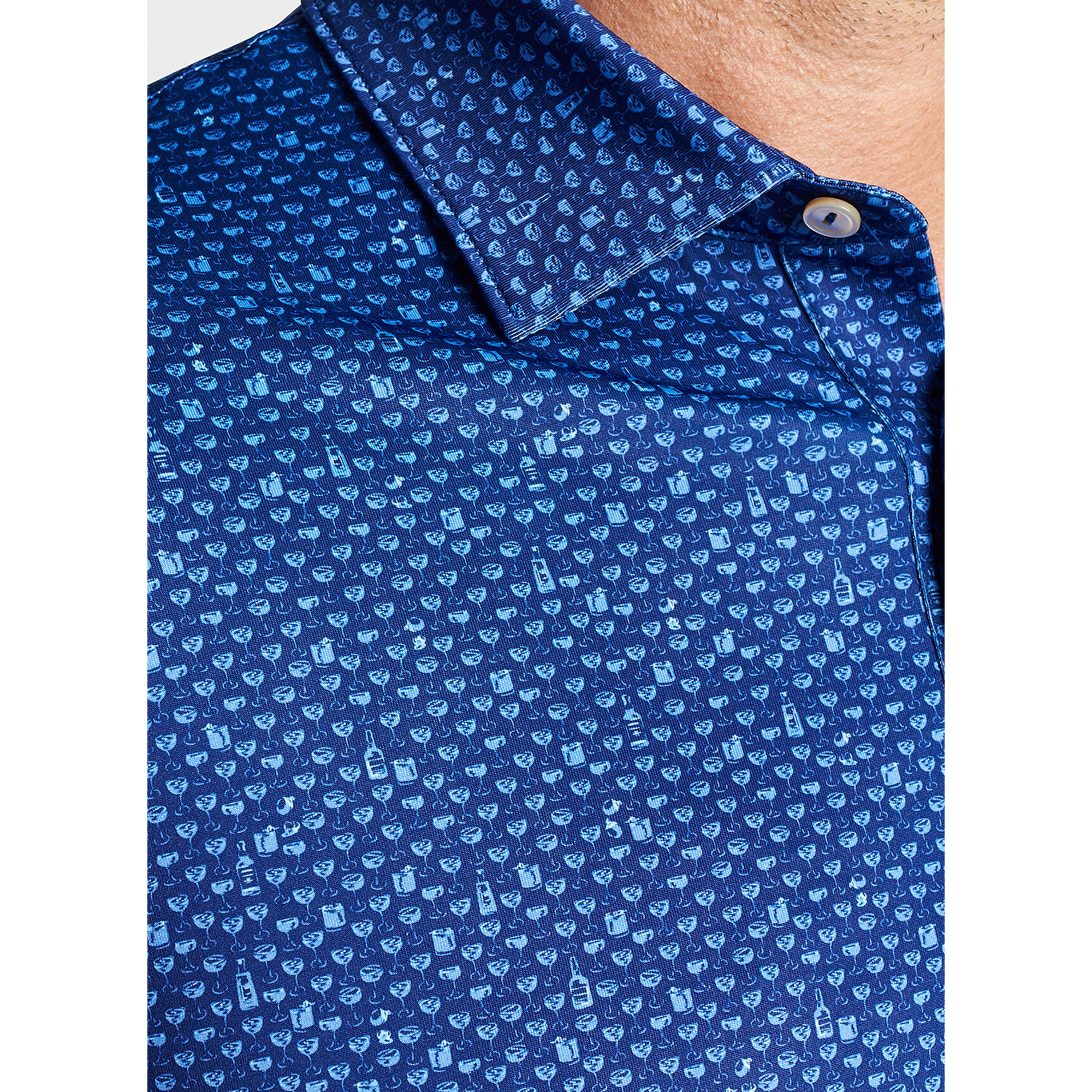 Whiskey Sour Performance Jersey Men's Short Sleeve Golf Polo Shirt