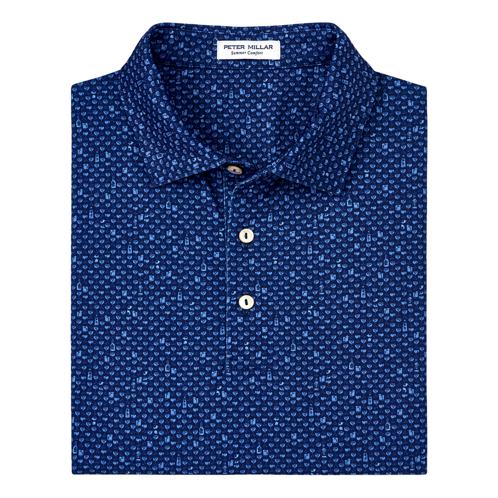 Whiskey Sour Performance Jersey Men's Short Sleeve Golf Polo Shirt