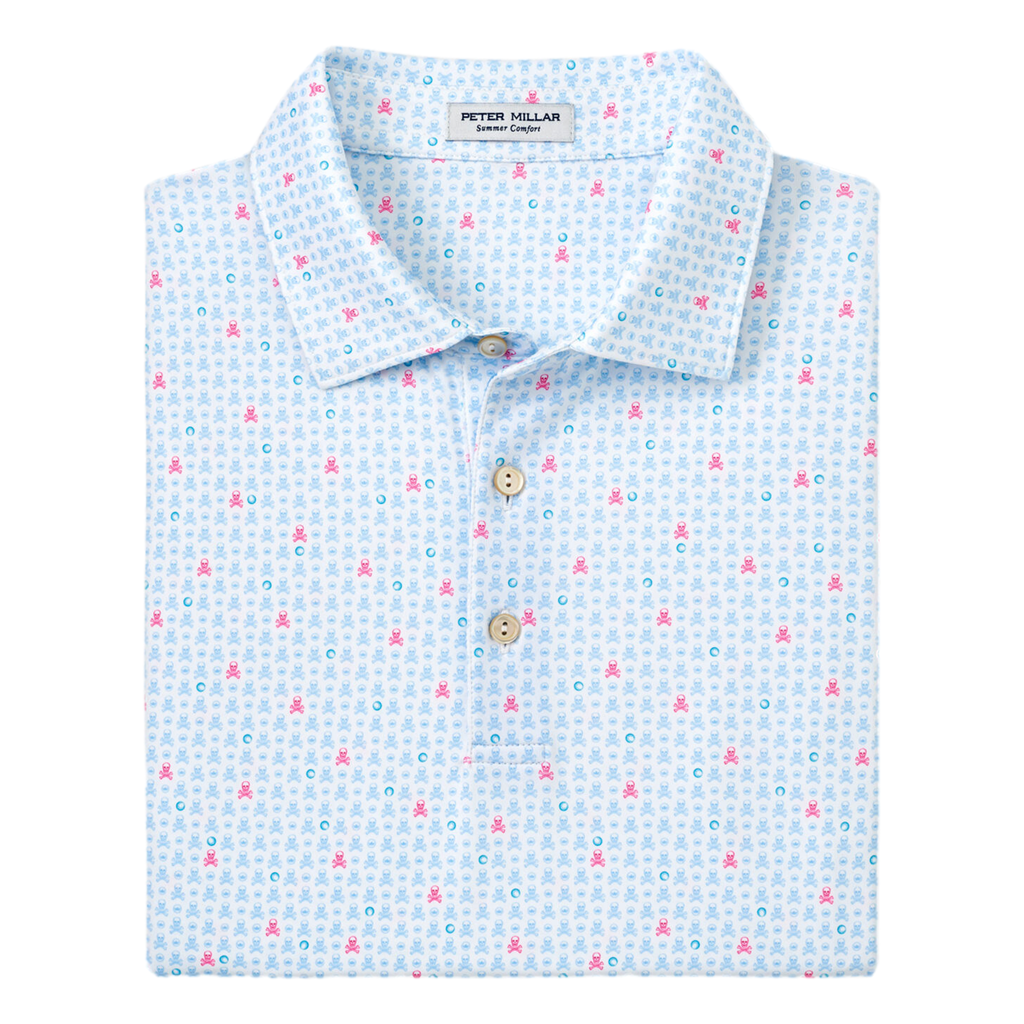 Skull In One Performance Jersey Men's Short Sleeve Golf Polo Shirt