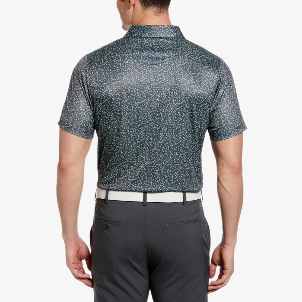 Conversational Print Short Sleeve Golf Polo Shirt