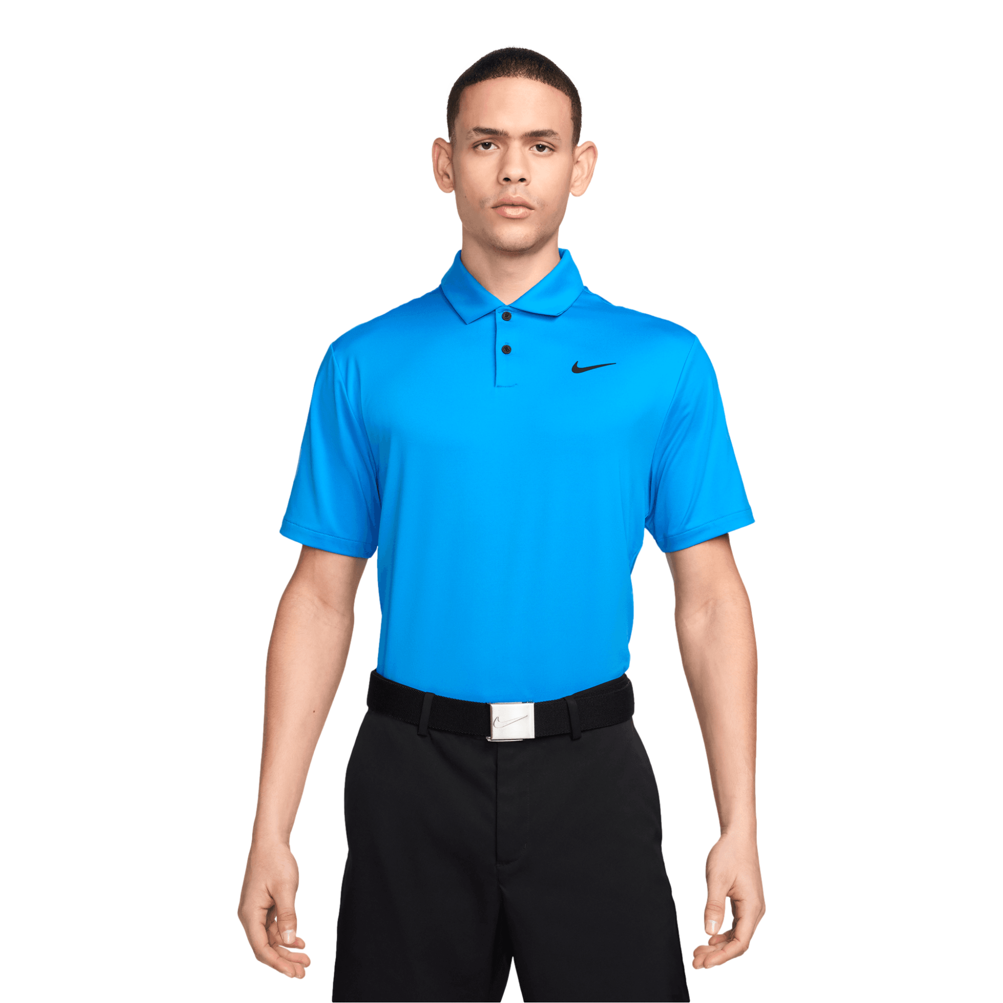 Nike Dri-FIT Tour Men's Solid Golf Polo, Blue/Black