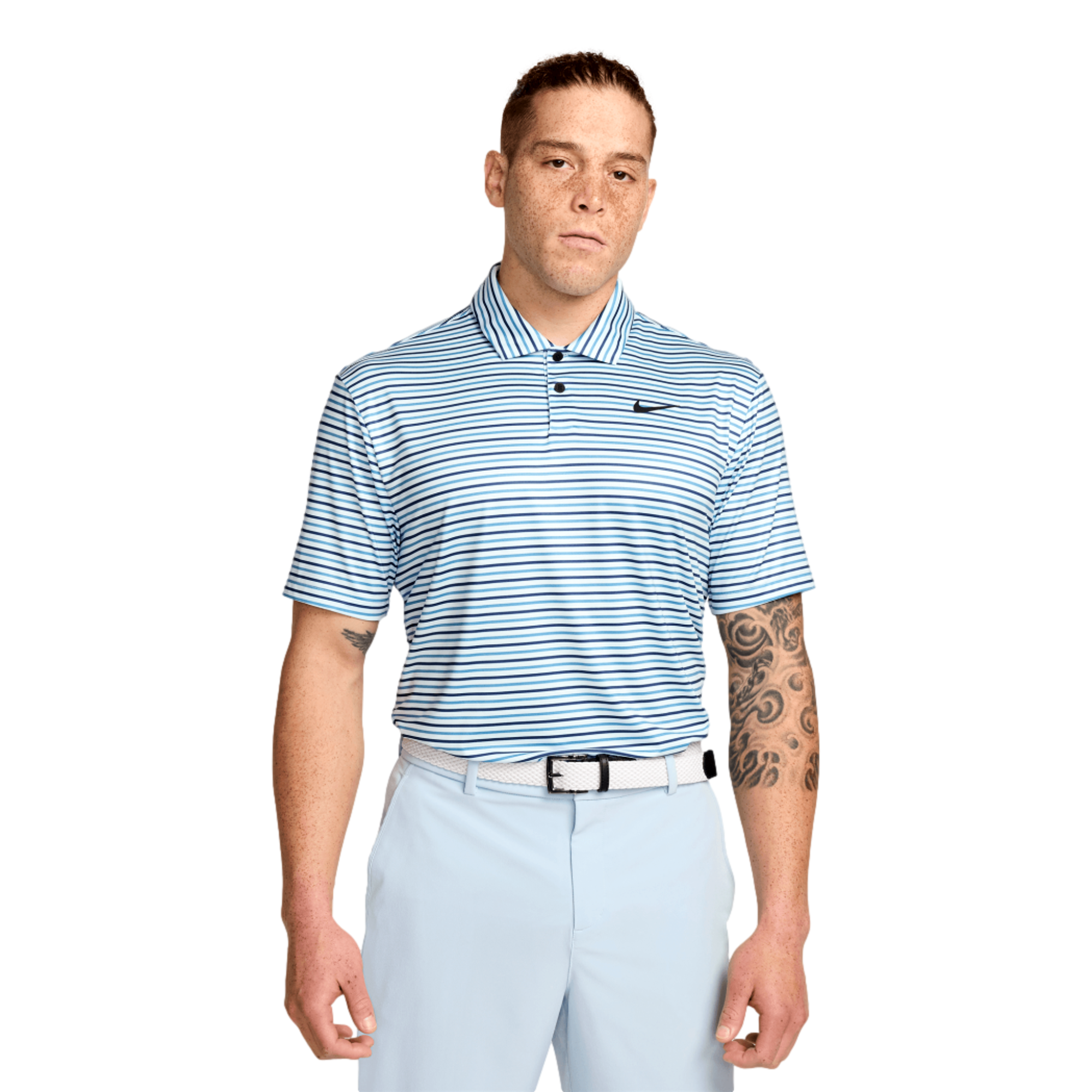Nike Tour Men's Dri-FIT Striped Golf Polo, Orange, XL