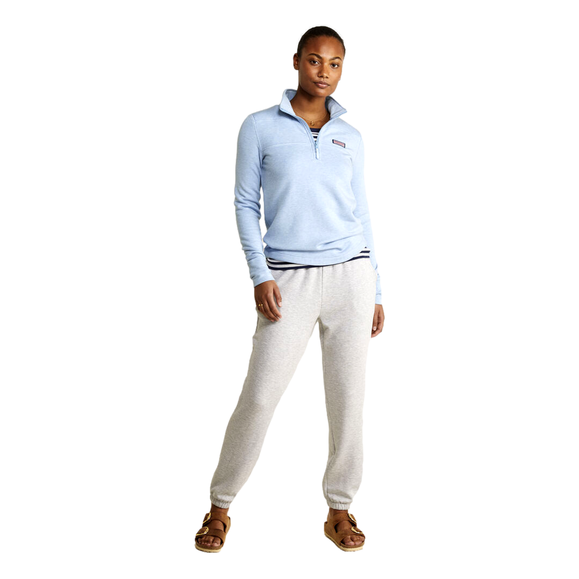 Dreamcloth Relaxed Shep Long Sleeve Quarter Zip Pull Over