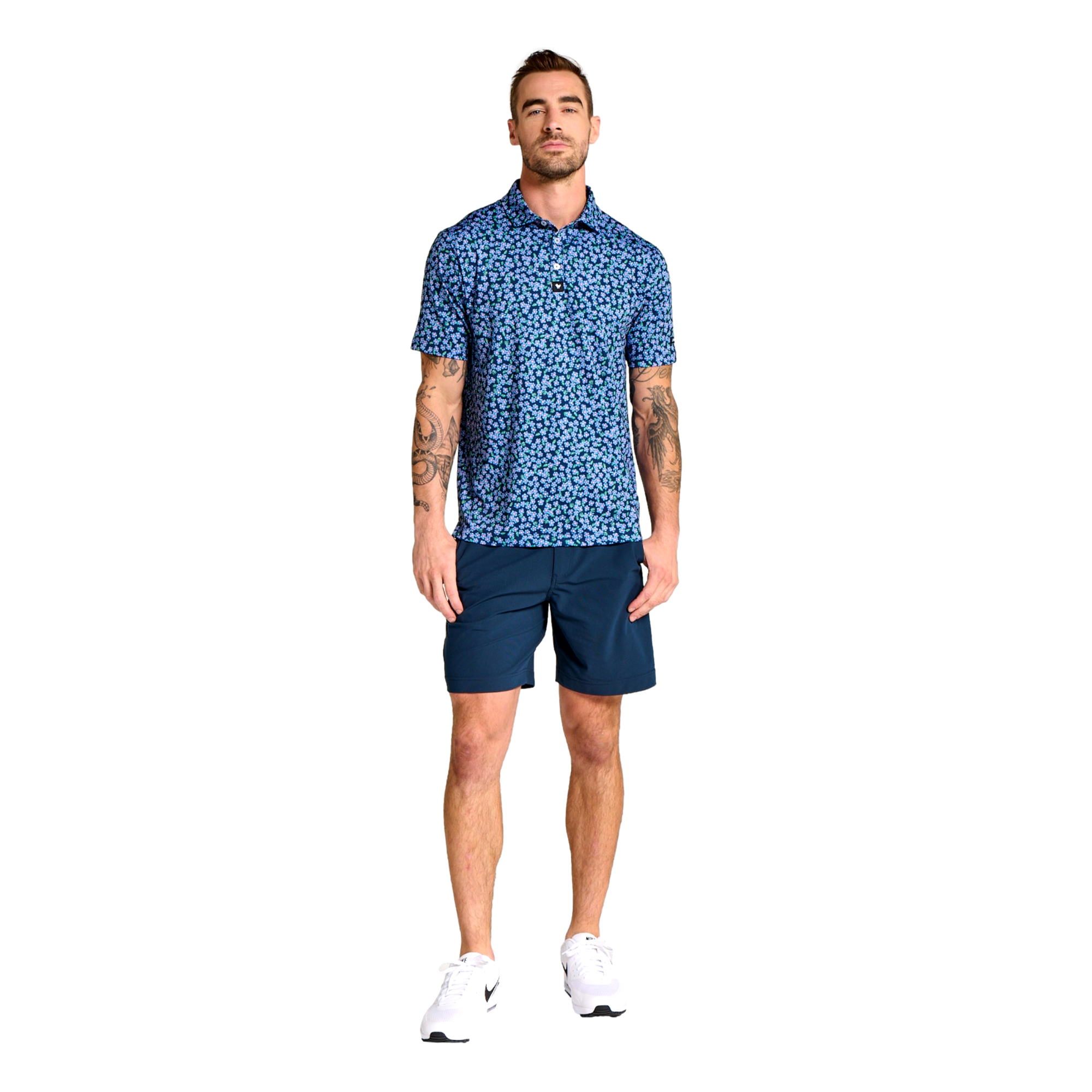 Lily Lilac Men's Short Sleeve Golf Polo Shirt