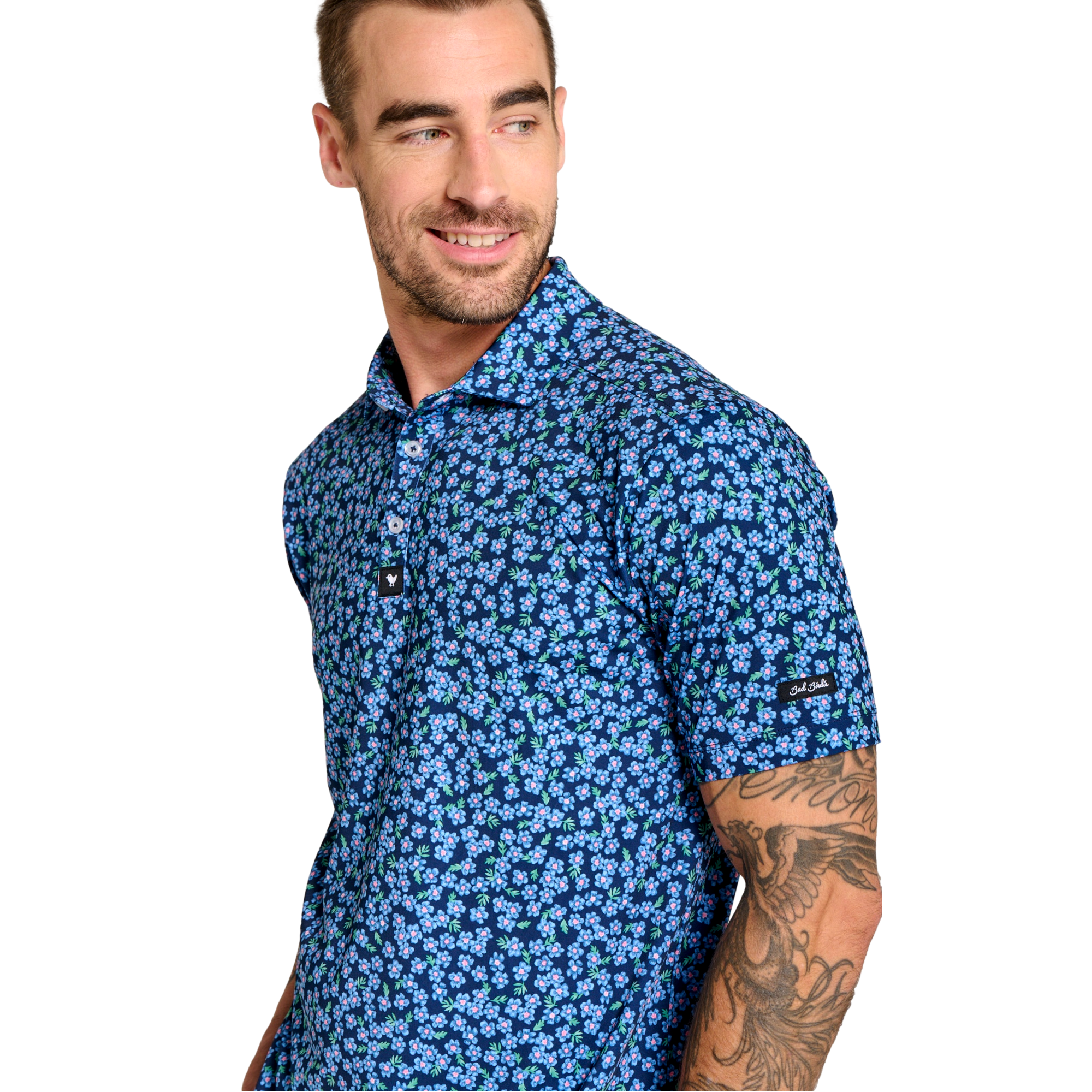 Lily Lilac Men's Short Sleeve Golf Polo Shirt