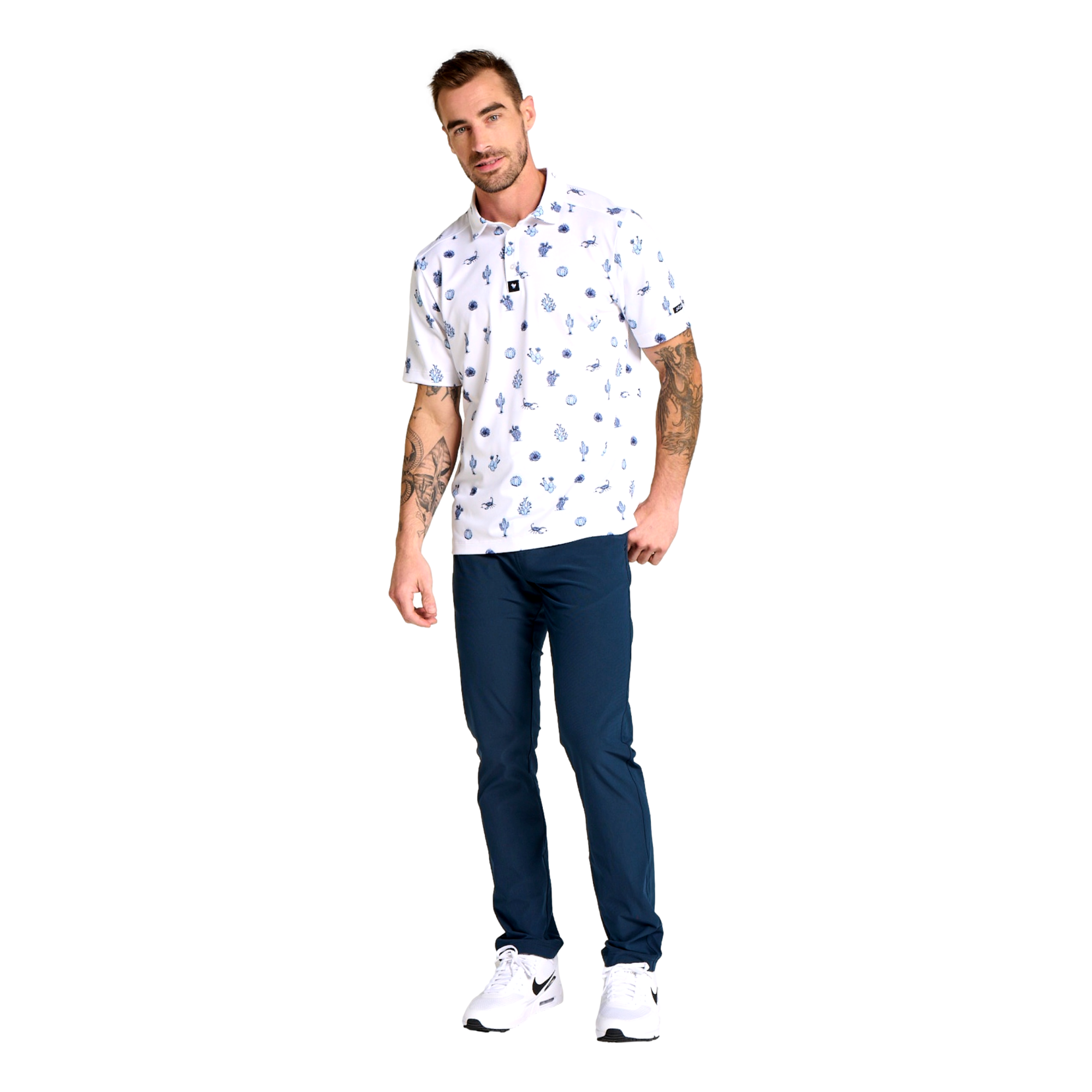 Deserted Men's Short Sleeve Golf Polo Shirt
