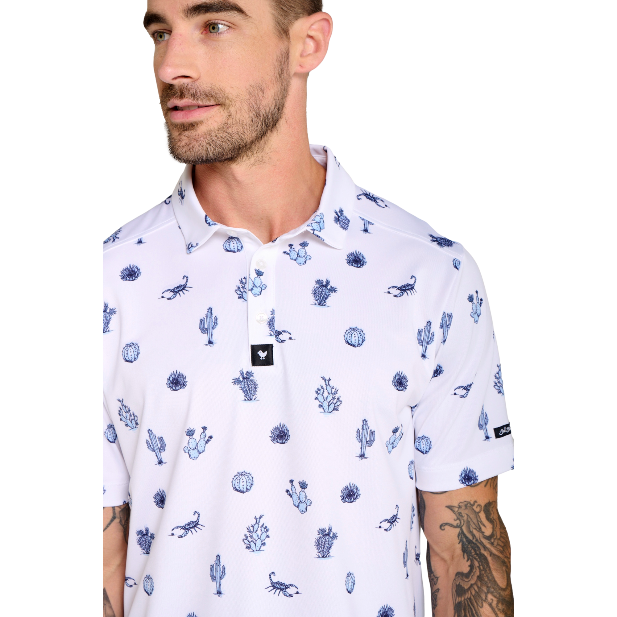 Deserted Men's Short Sleeve Golf Polo Shirt