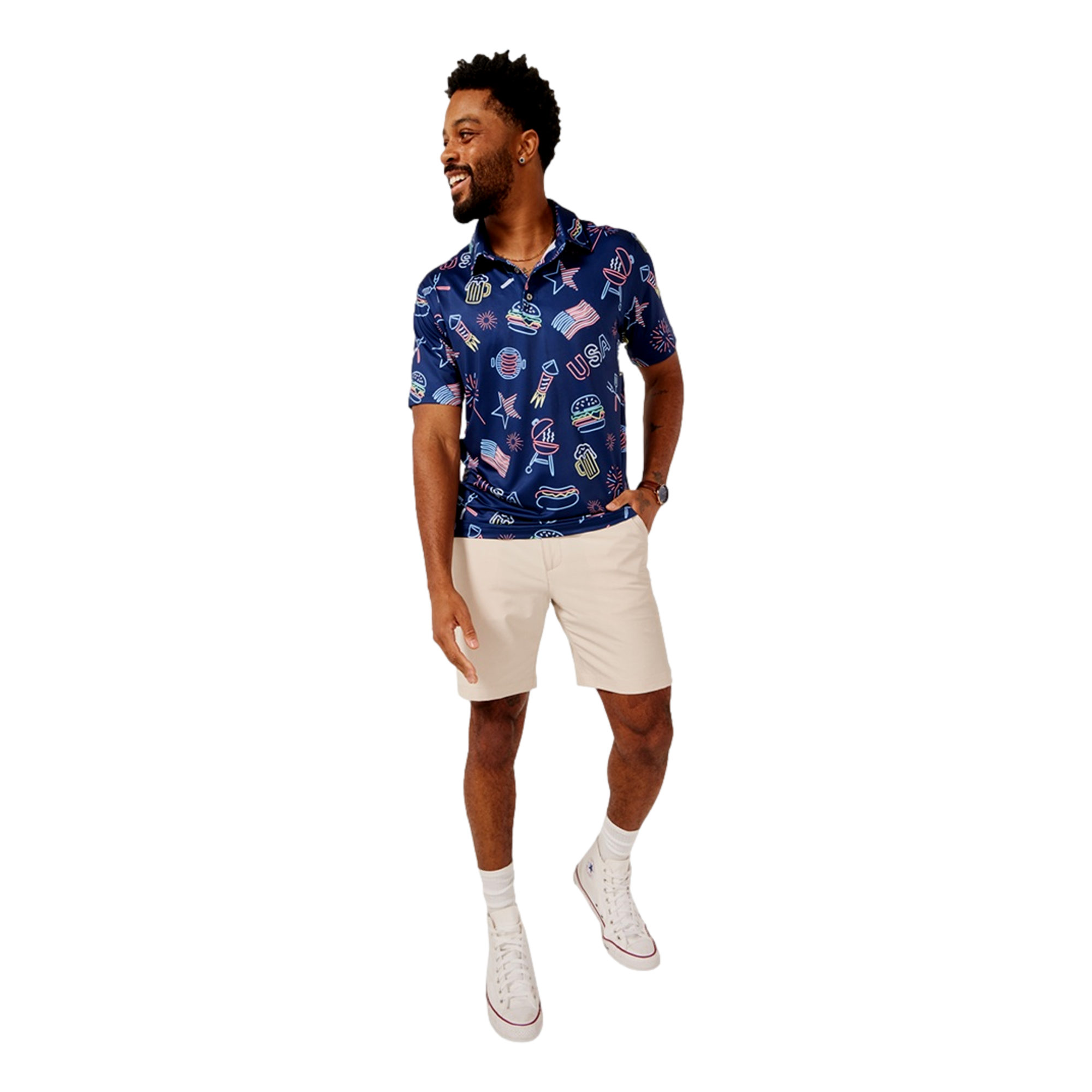 The Patriotic Light Performance 2.0 Men's Short Sleeve Golf Polo Shirt