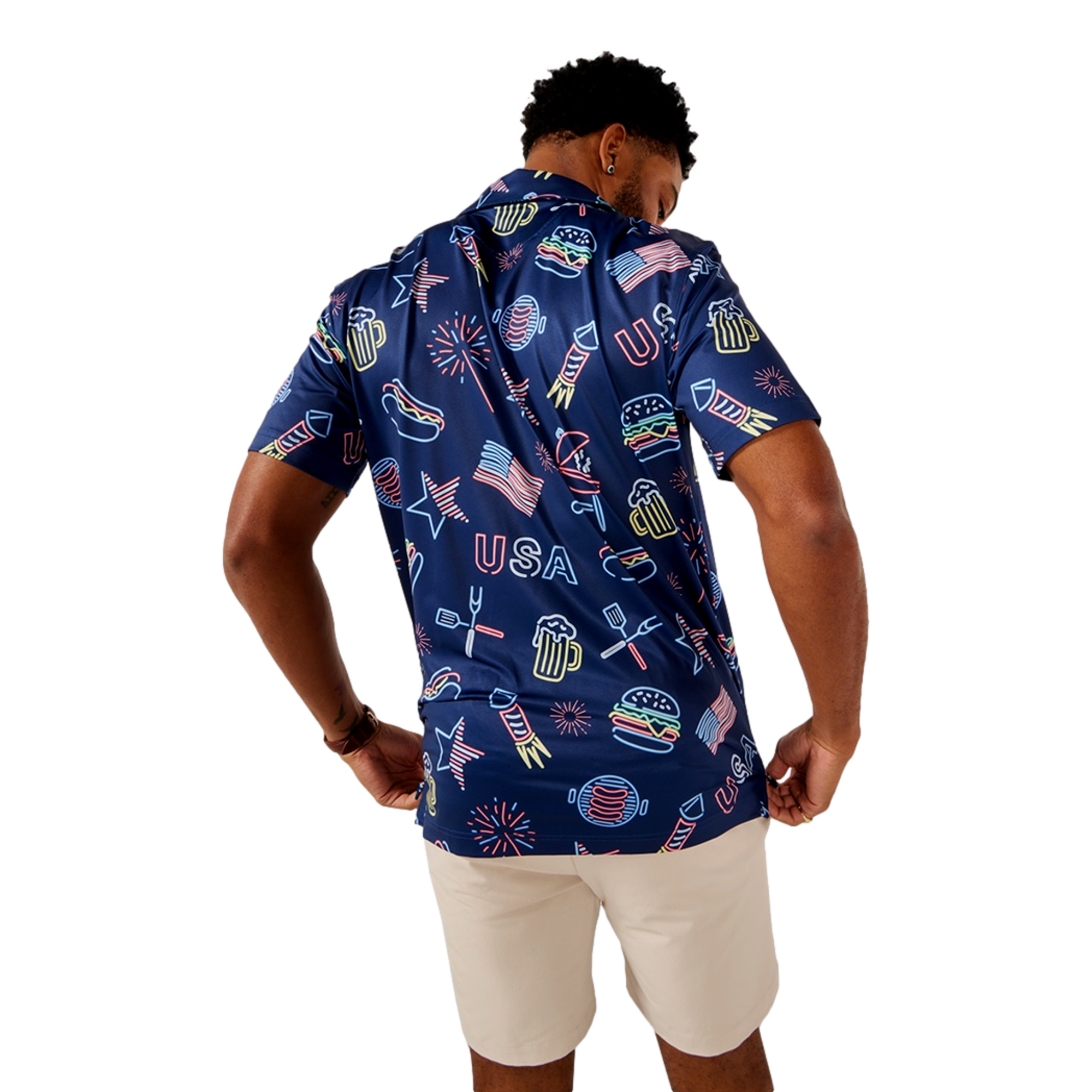 The Patriotic Light Performance 2.0 Men's Short Sleeve Golf Polo Shirt