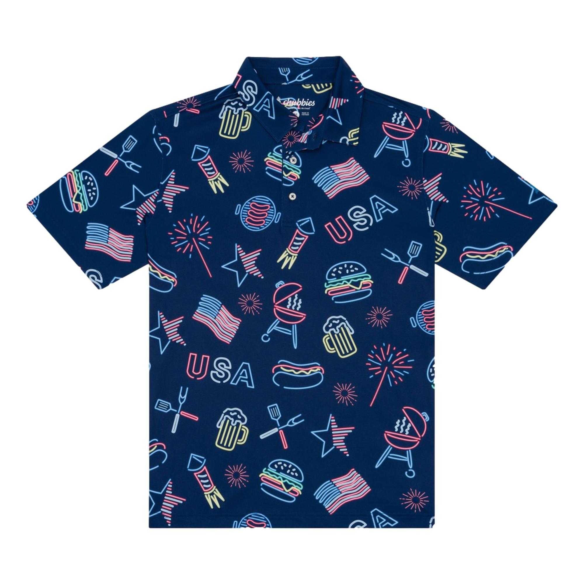The Patriotic Light Performance 2.0 Men's Short Sleeve Golf Polo Shirt