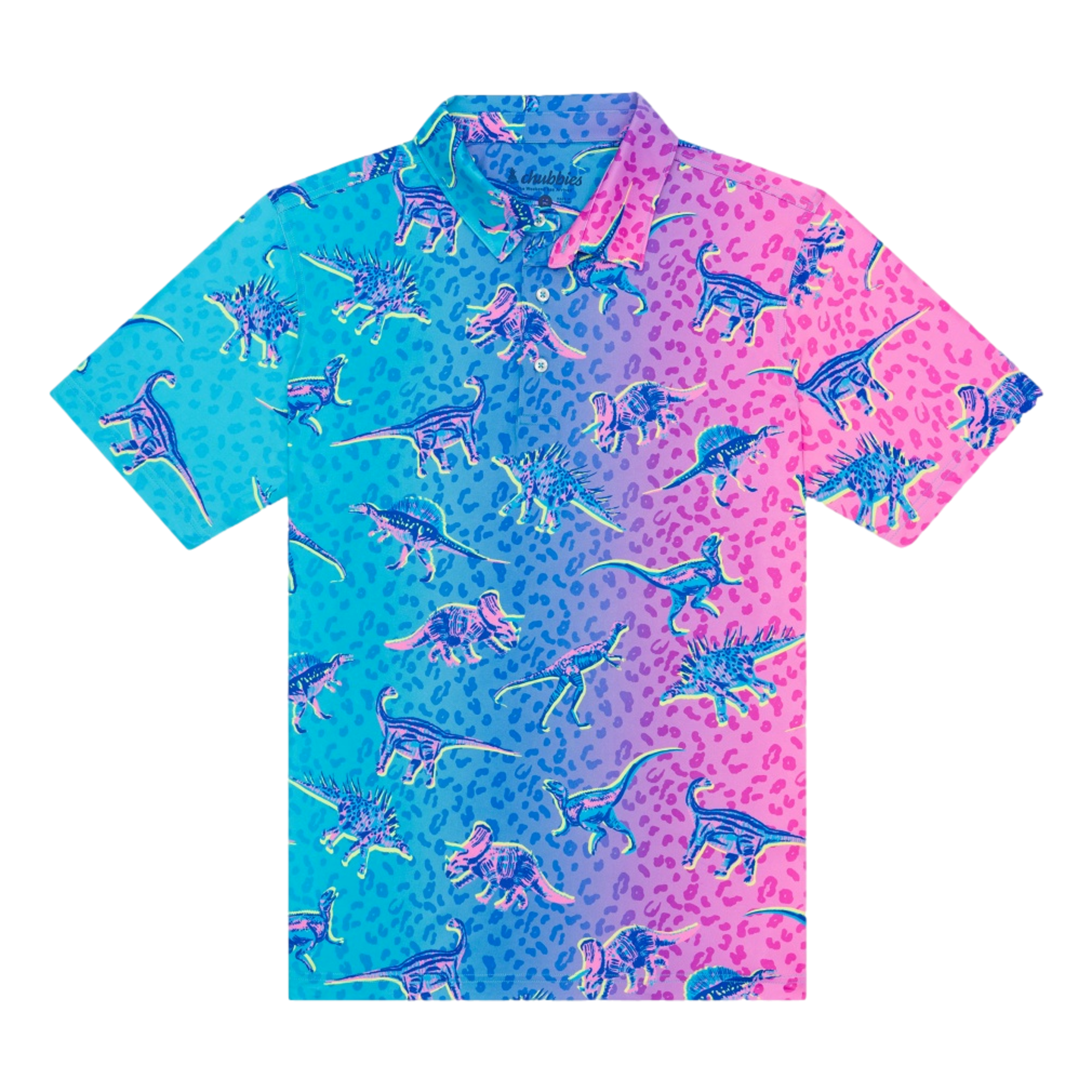The Dino Delight Men's Short Sleeve Golf Polo Shirt