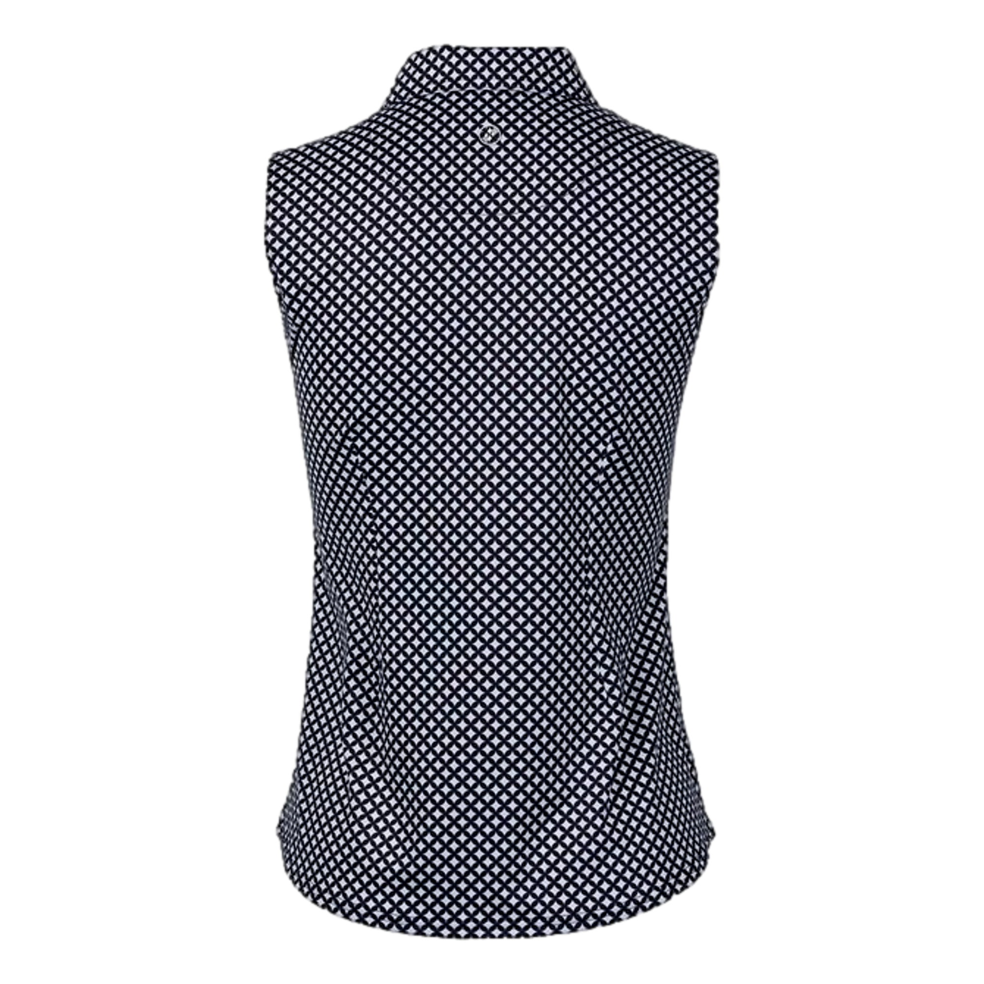 Women's Printed Sleeveless Polo Top