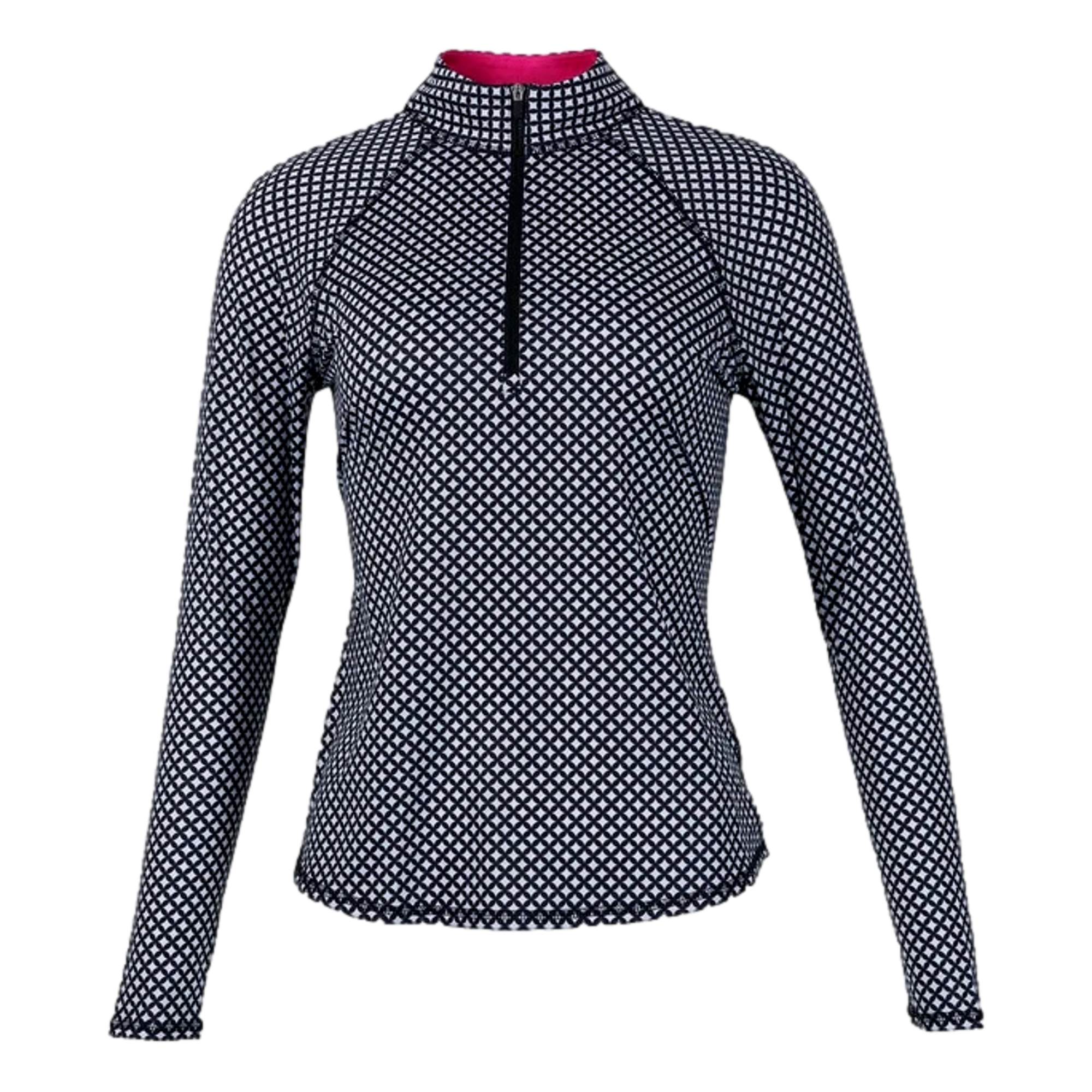 Diamond Print Mockneck Women's Golf Quarter Zip