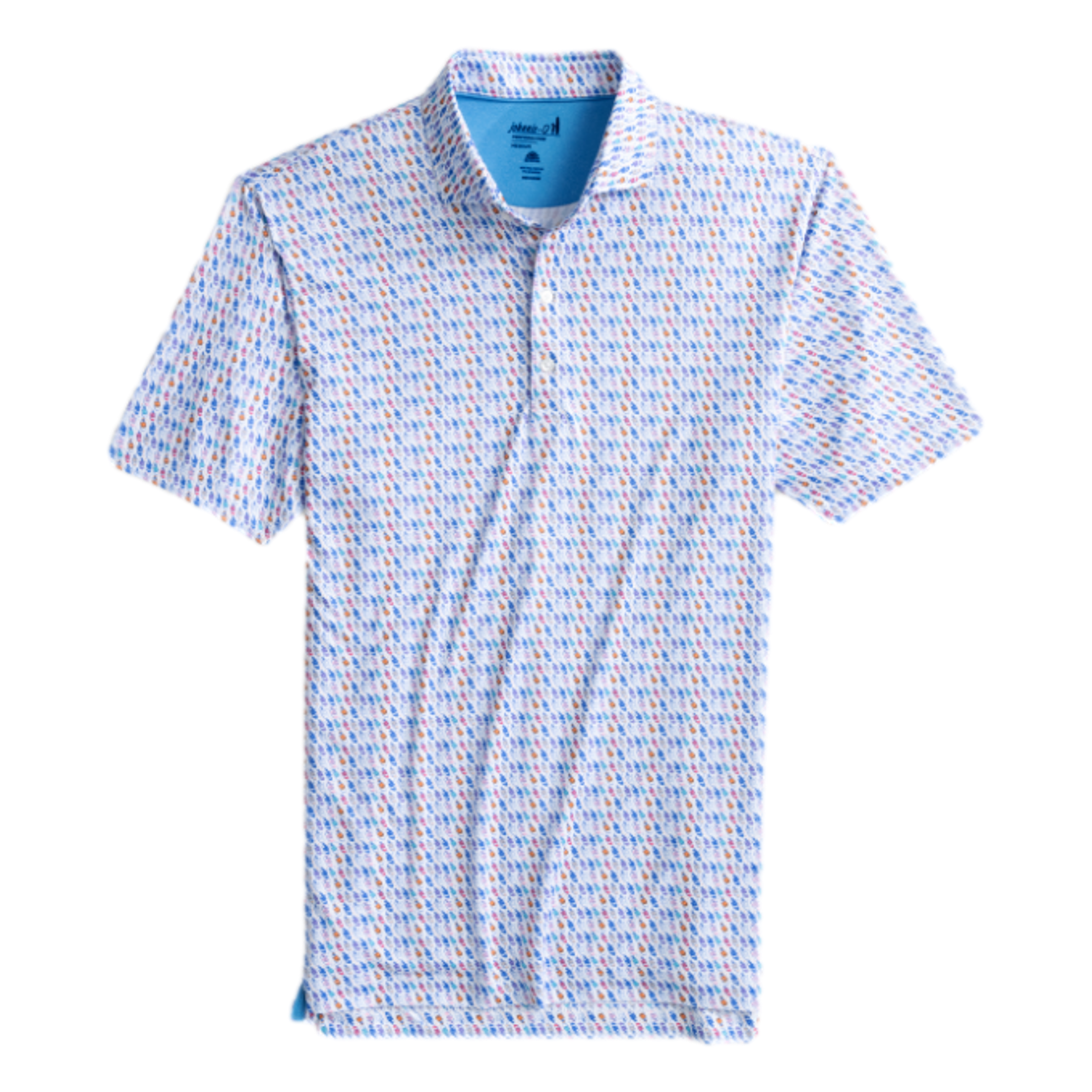 Foxtrot Printed Jersey Performance Men's Short Sleeve Golf Polo Shirt