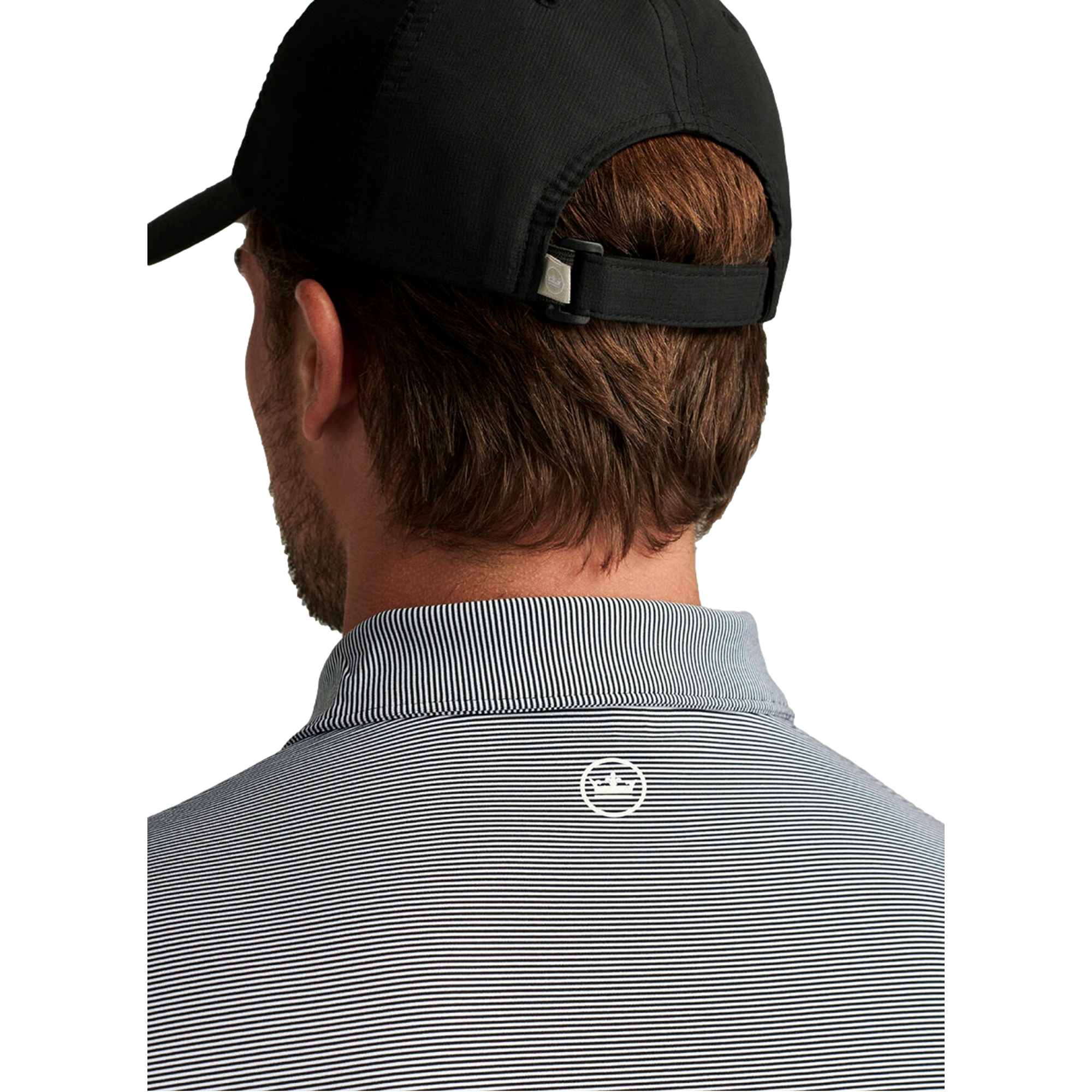 Jubilee Stripe Men's Performance Short Sleeve Golf Polo Shirt