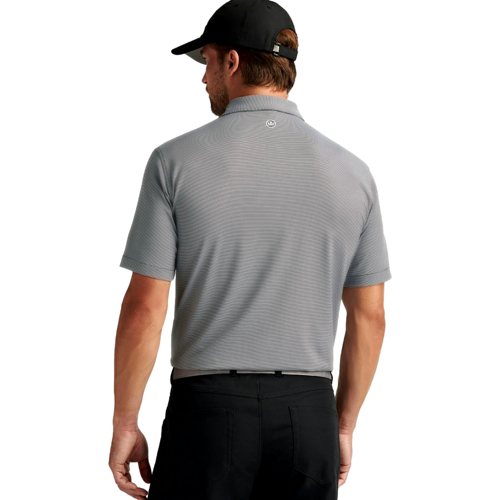 Jubilee Stripe Men's Performance Short Sleeve Golf Polo Shirt