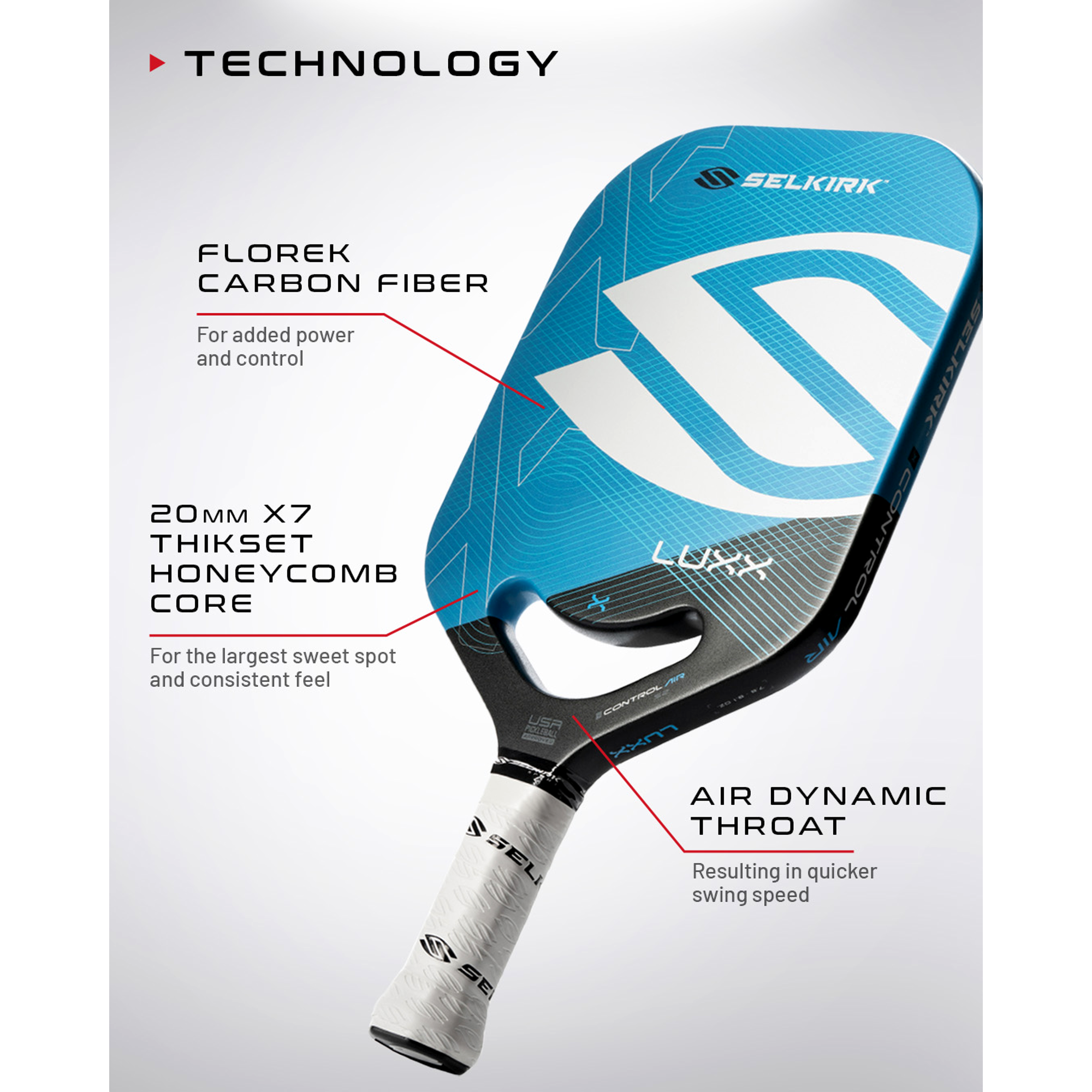 LUXX Control Air Invikta Pickleball Paddle