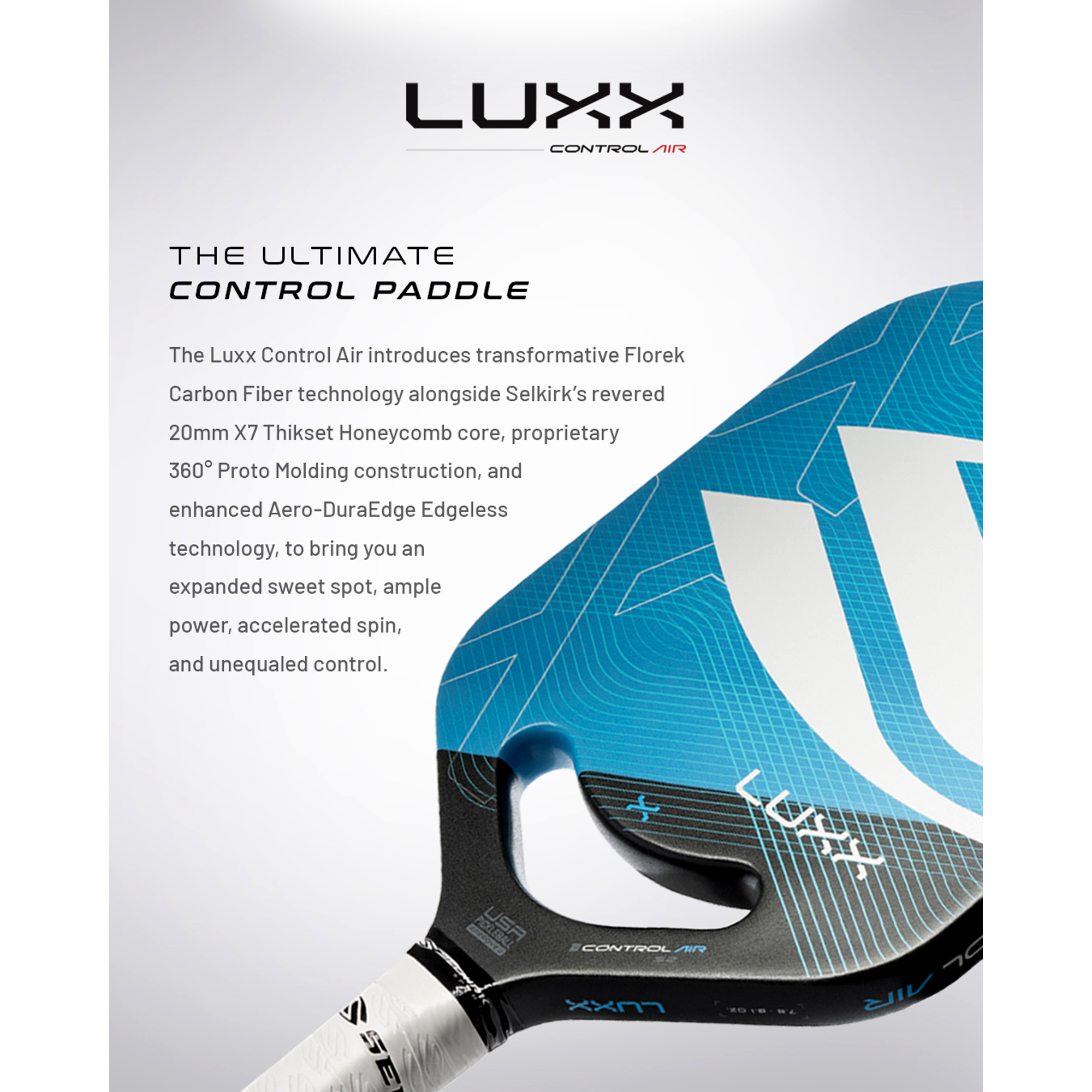 LUXX Control Air S2 Pickleball Paddle