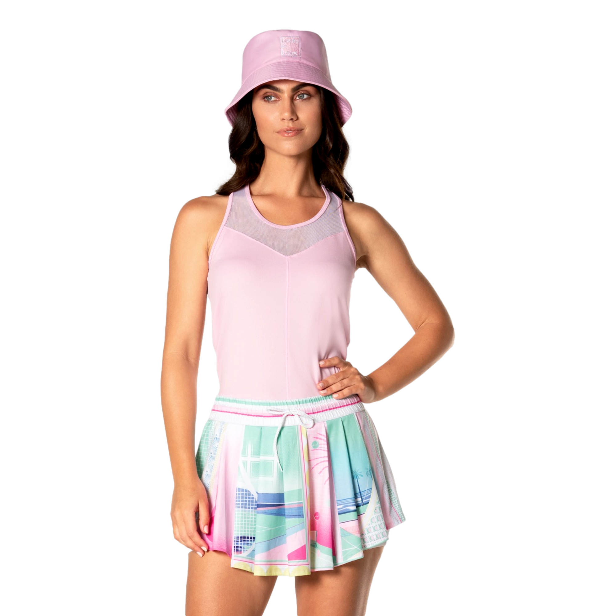 High Waist Deco Love 13.5" Skort
