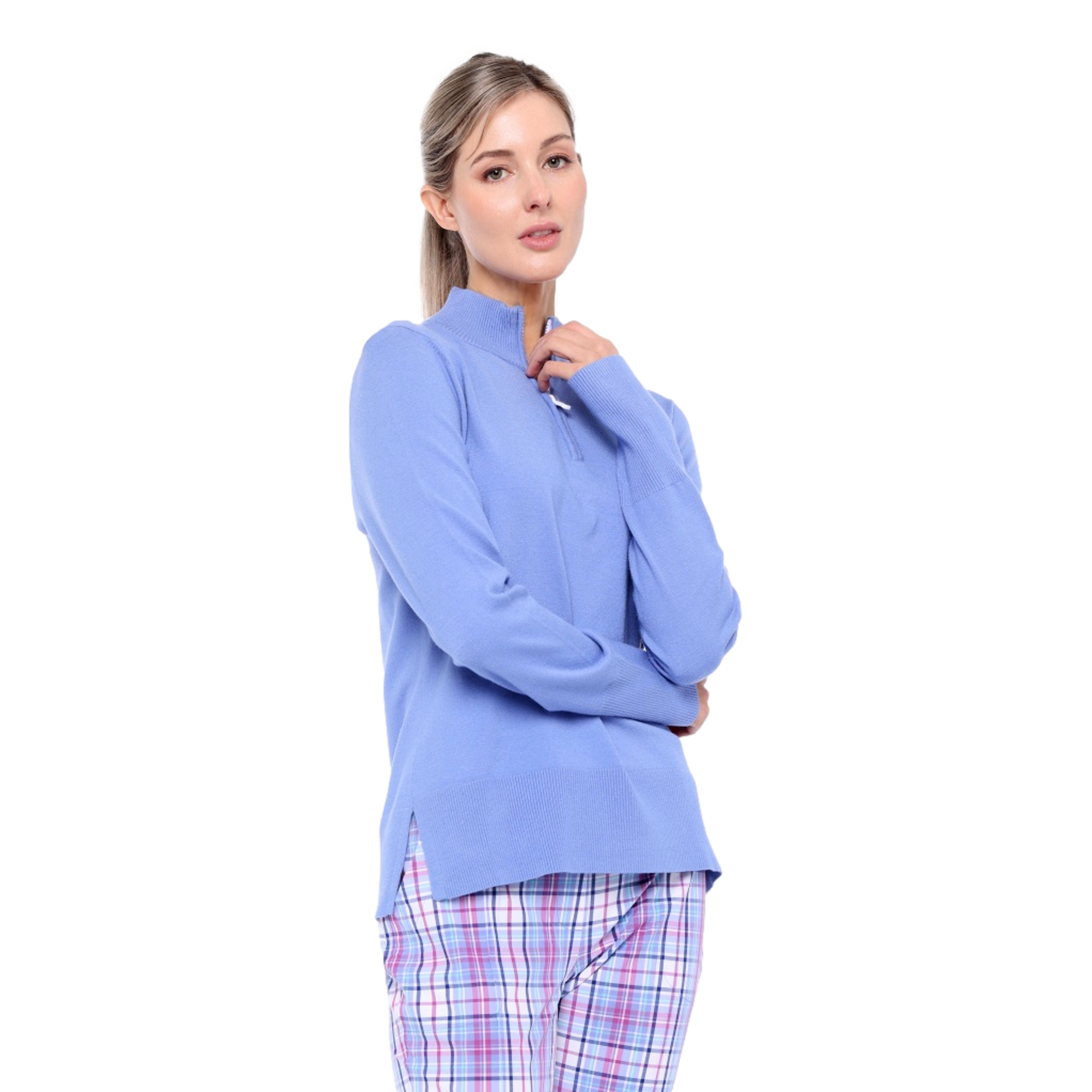 Women's Knit Quarter Zip Sweater