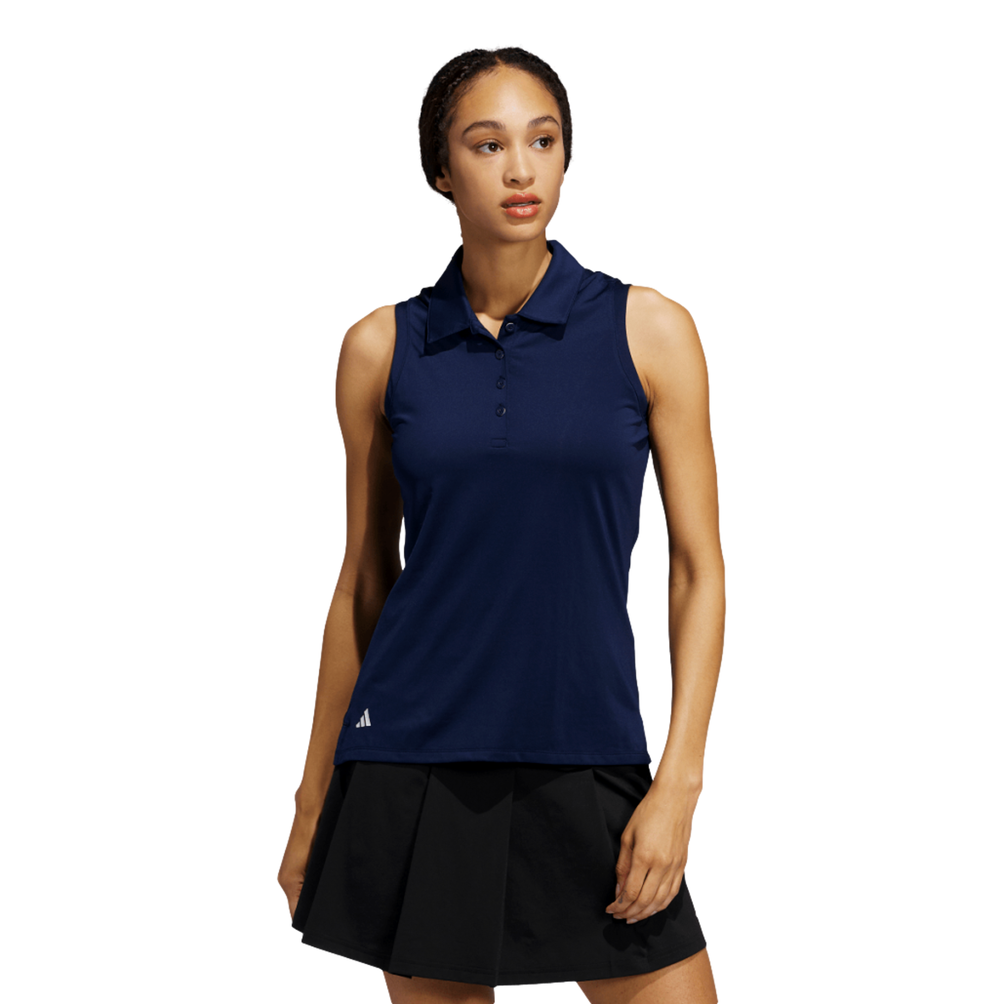 adidas Ultimate365 Solid Sleeveless Polo Shirt, Navy