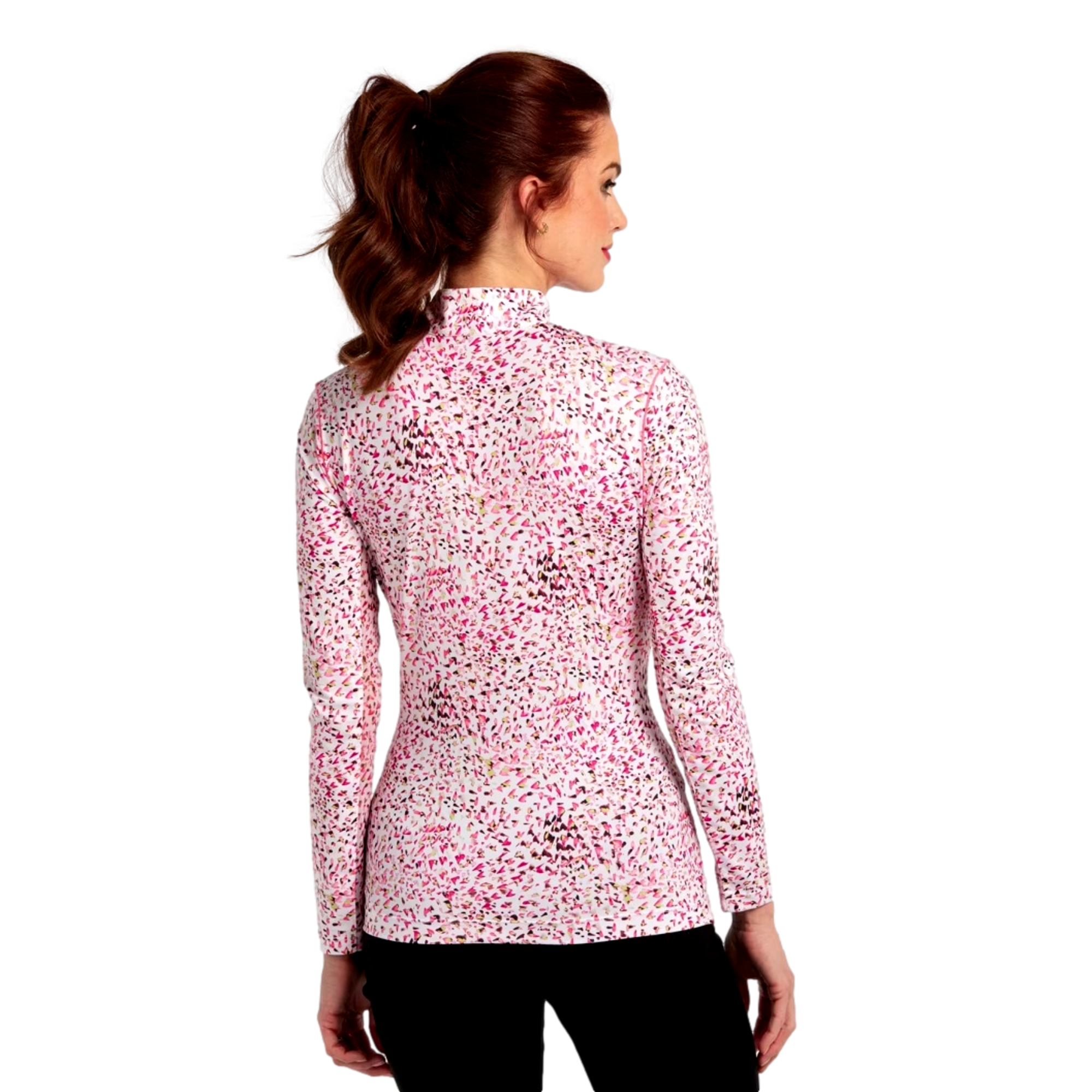 Women's Abstract Swirling Quarter Zip