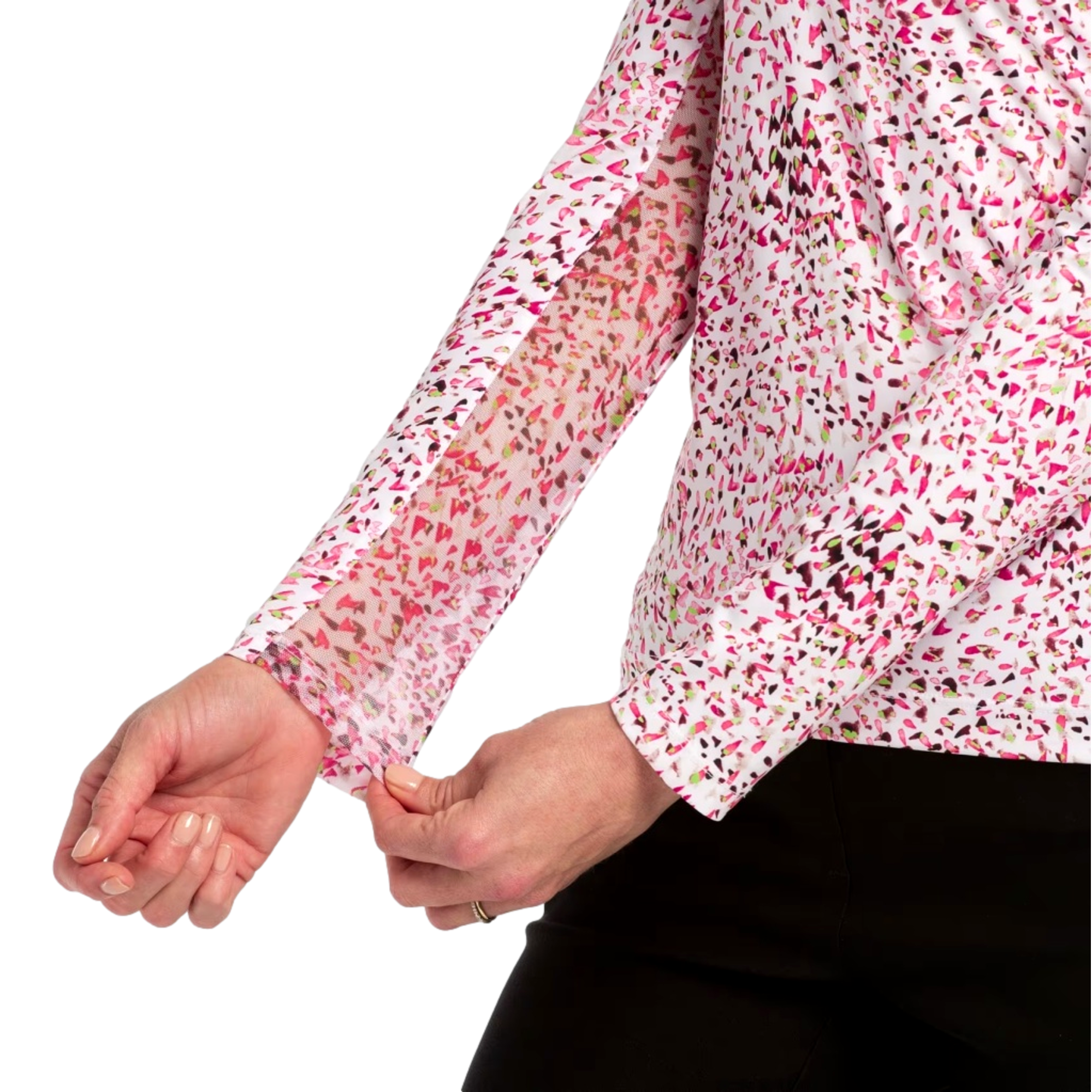 Women's Abstract Swirling Quarter Zip