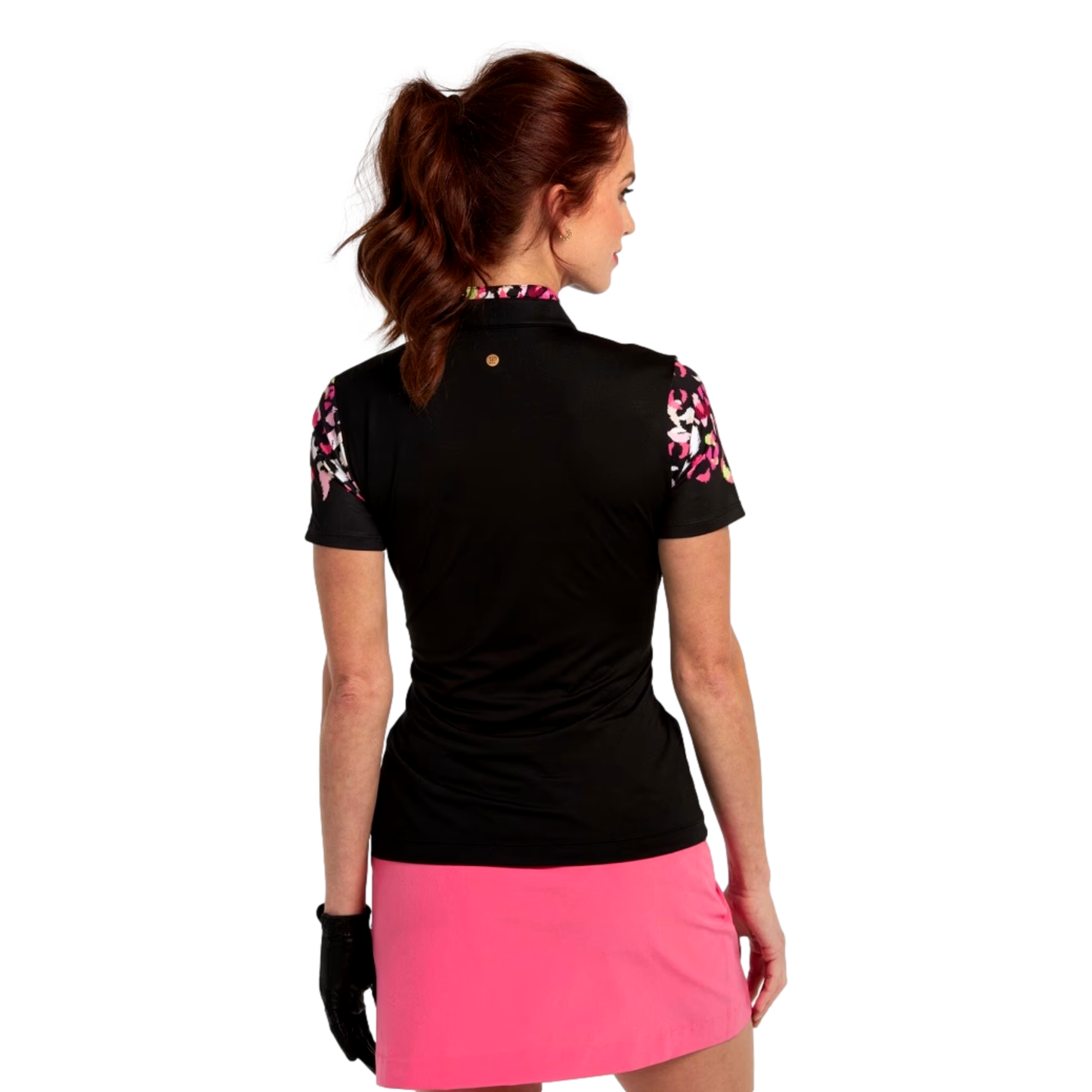 Women's Mandarin Zip Short Sleeve Polo