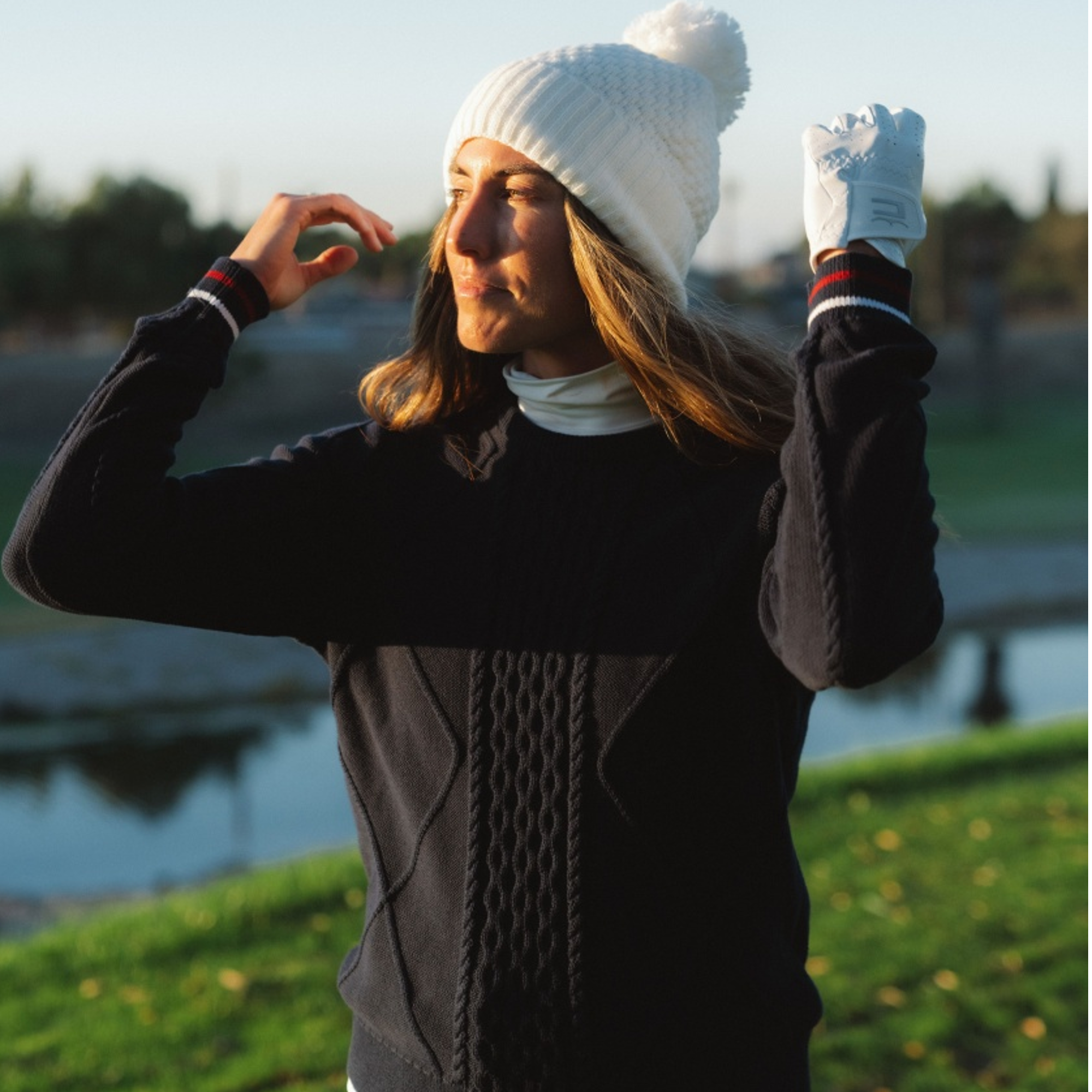 Kate Cable Knit Women's Golf Sweater