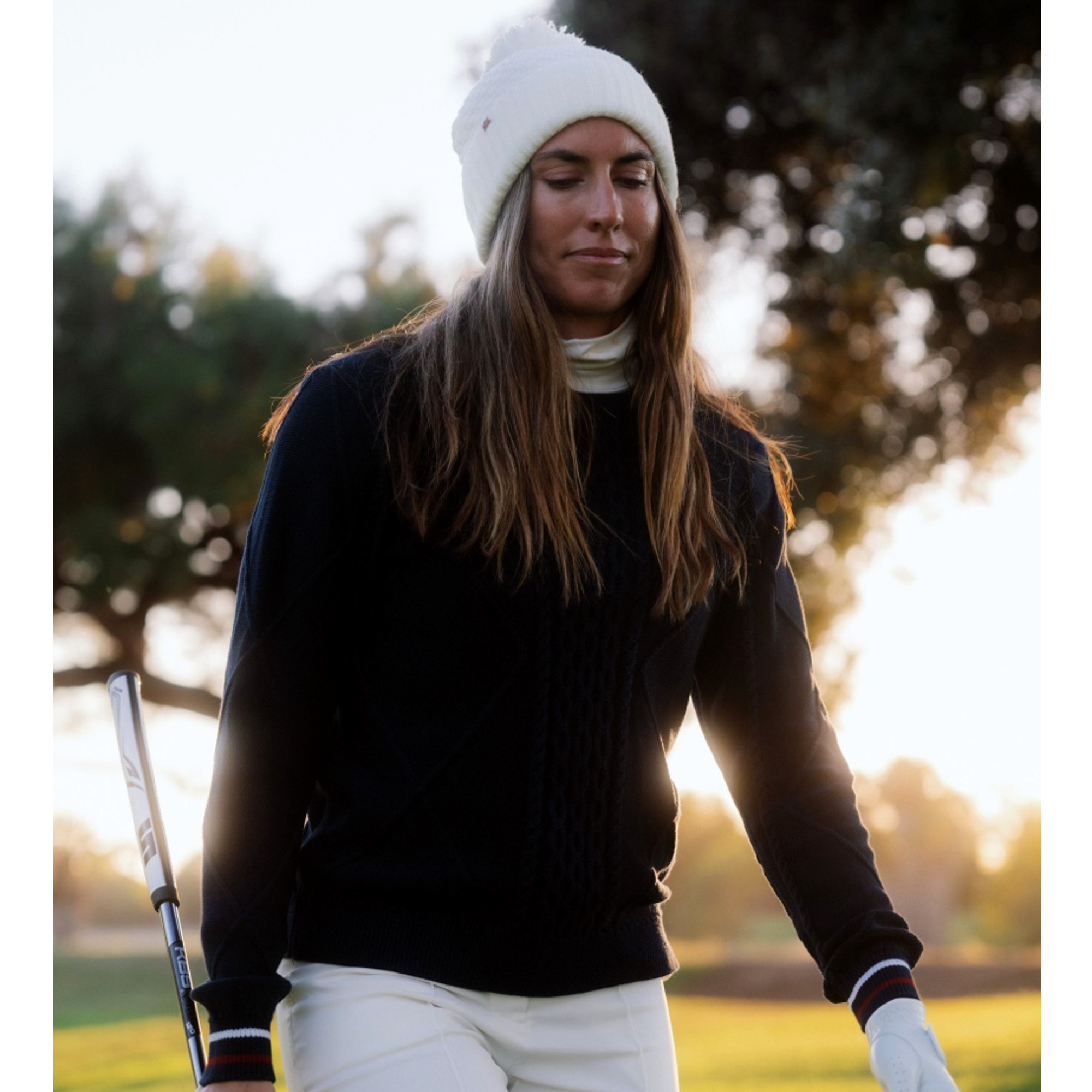 Kate Cable Knit Women's Golf Sweater