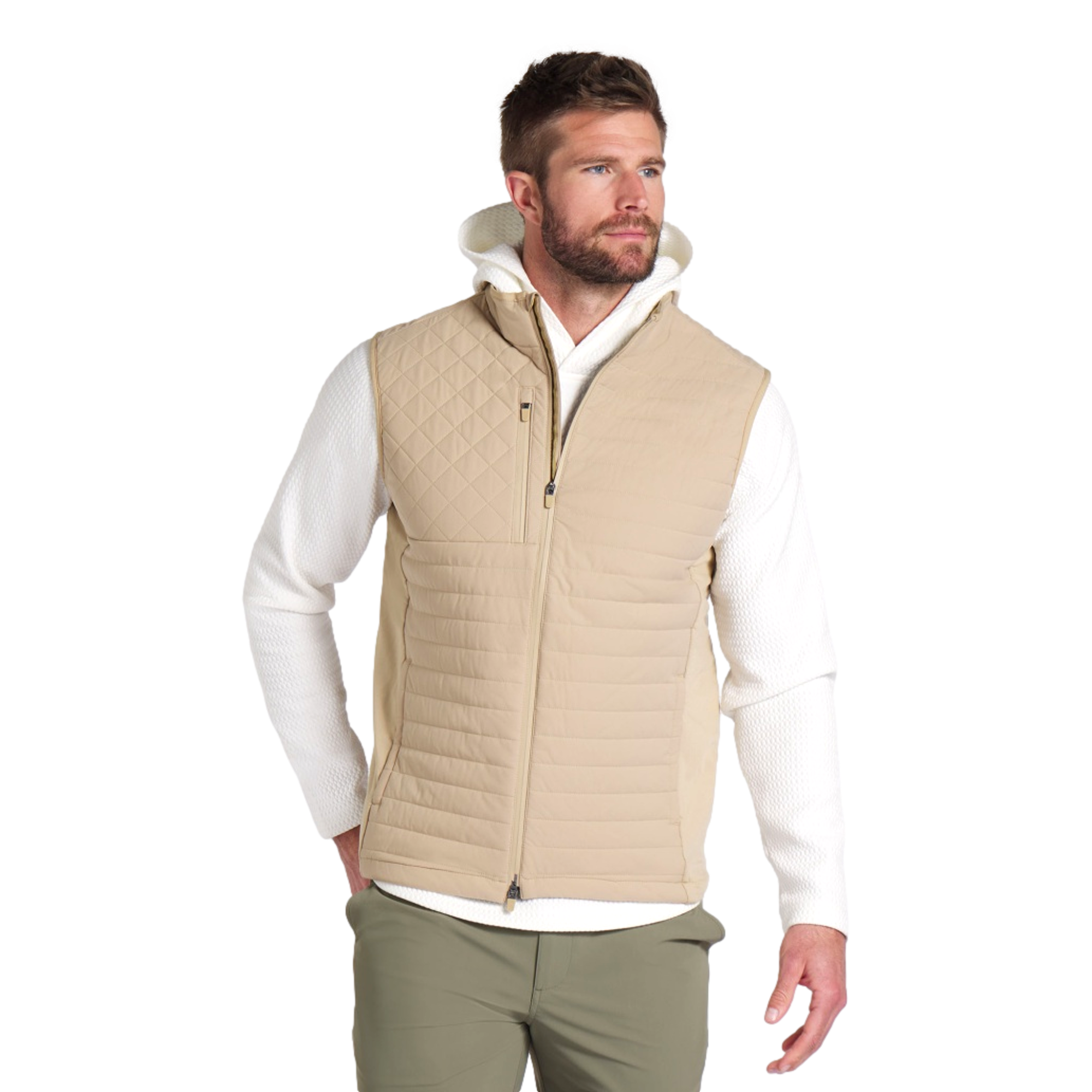 Men's Sweater Vest w/ Skull Icon - Oat - Devereux