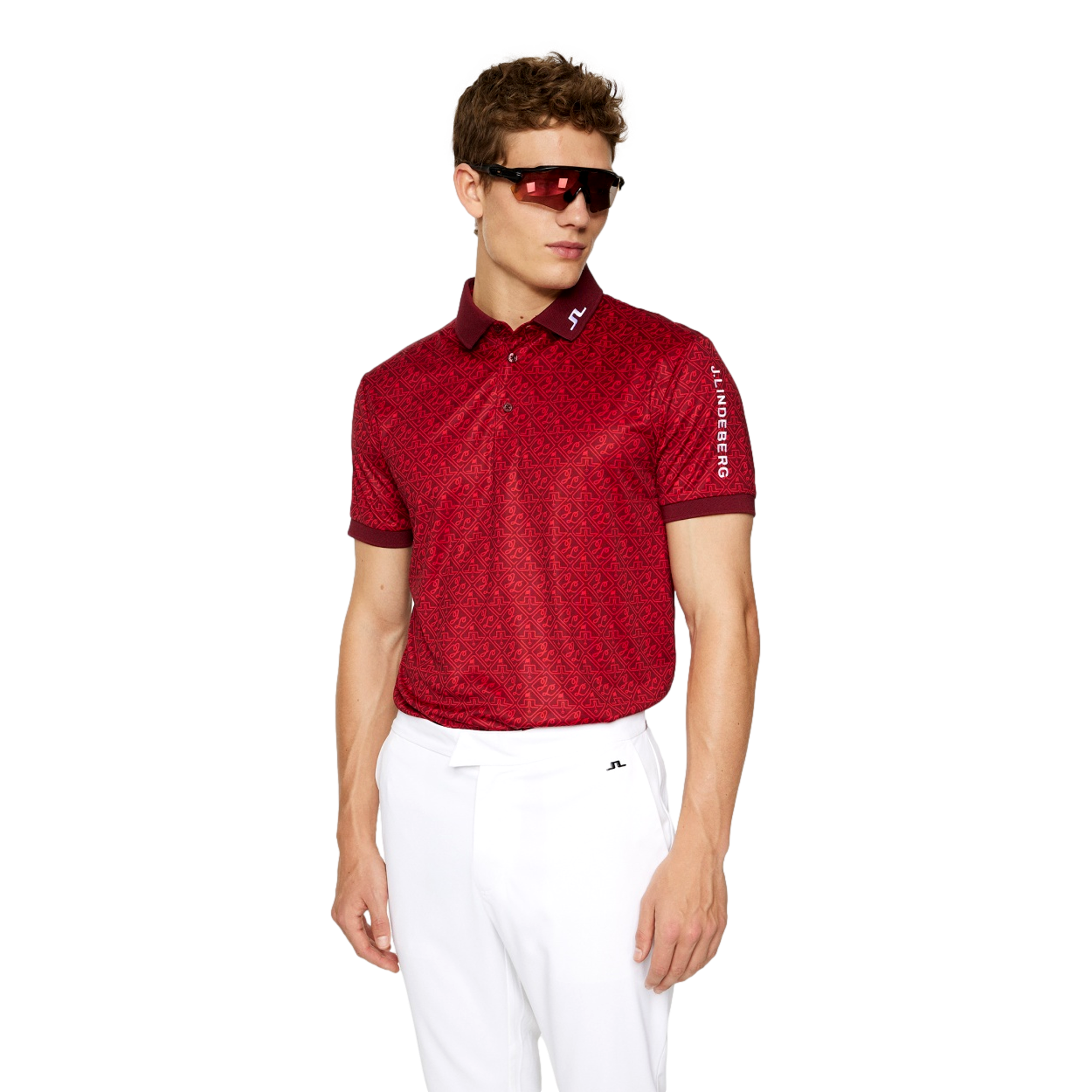 Tour Tech Print Short Sleeve Polo Shirt