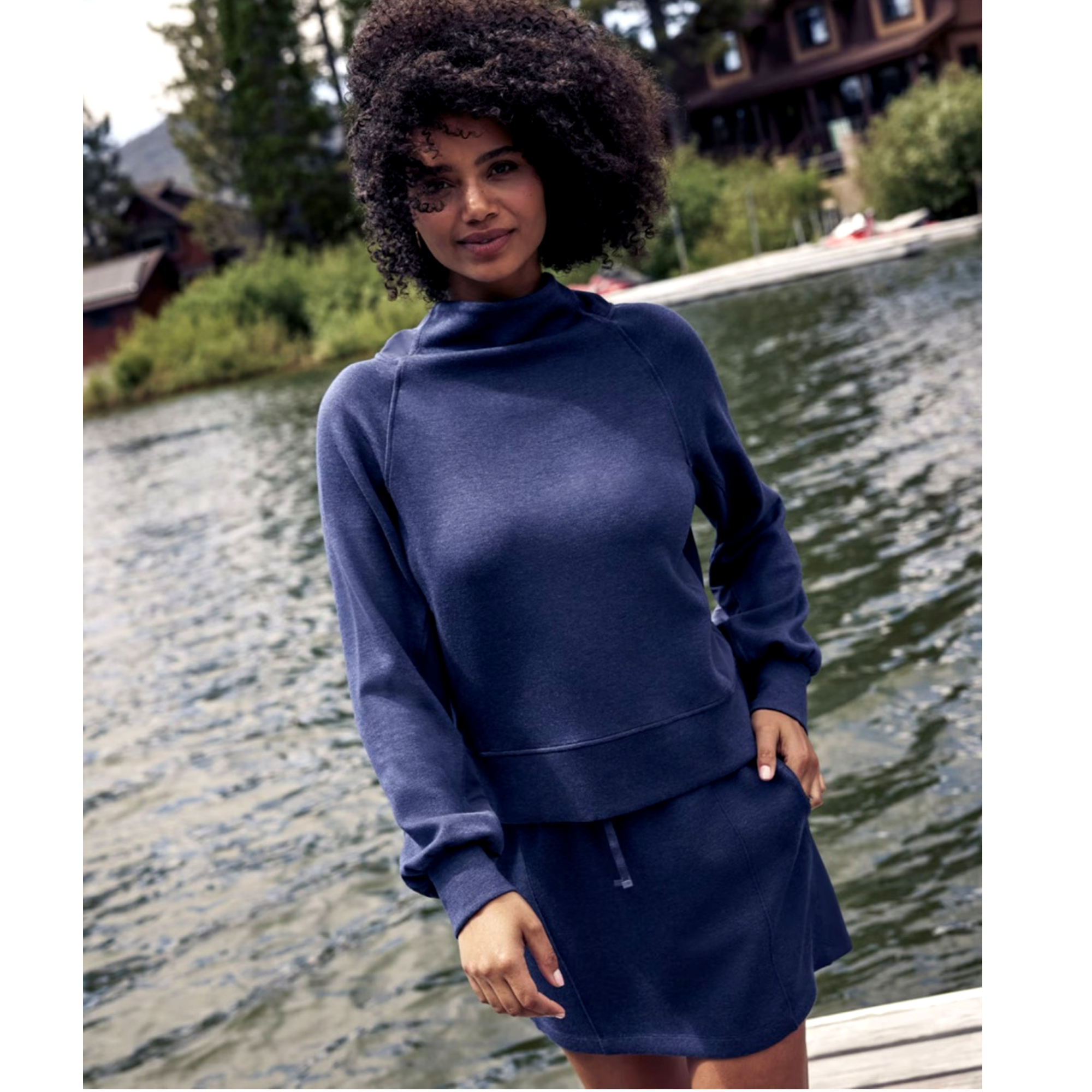 Delightful Funnel Neck Pullover