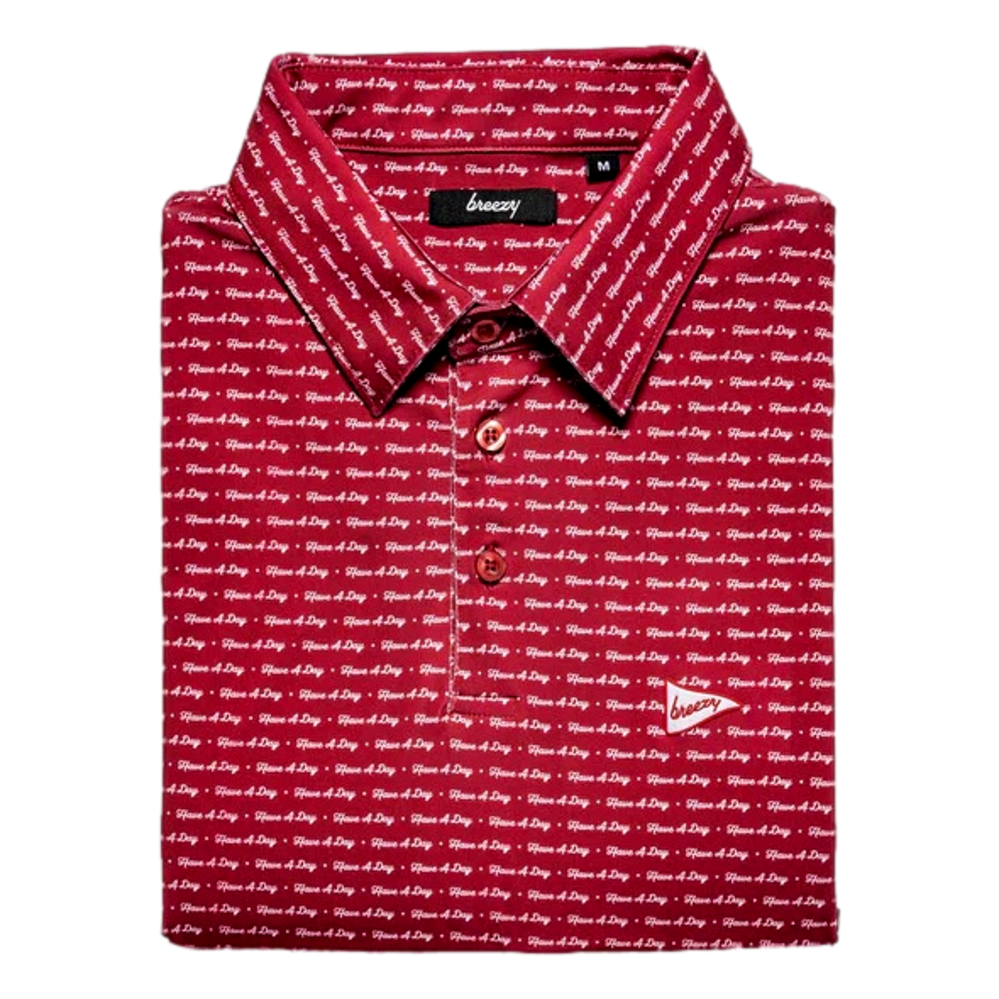Have A Day Crimson & White Polo